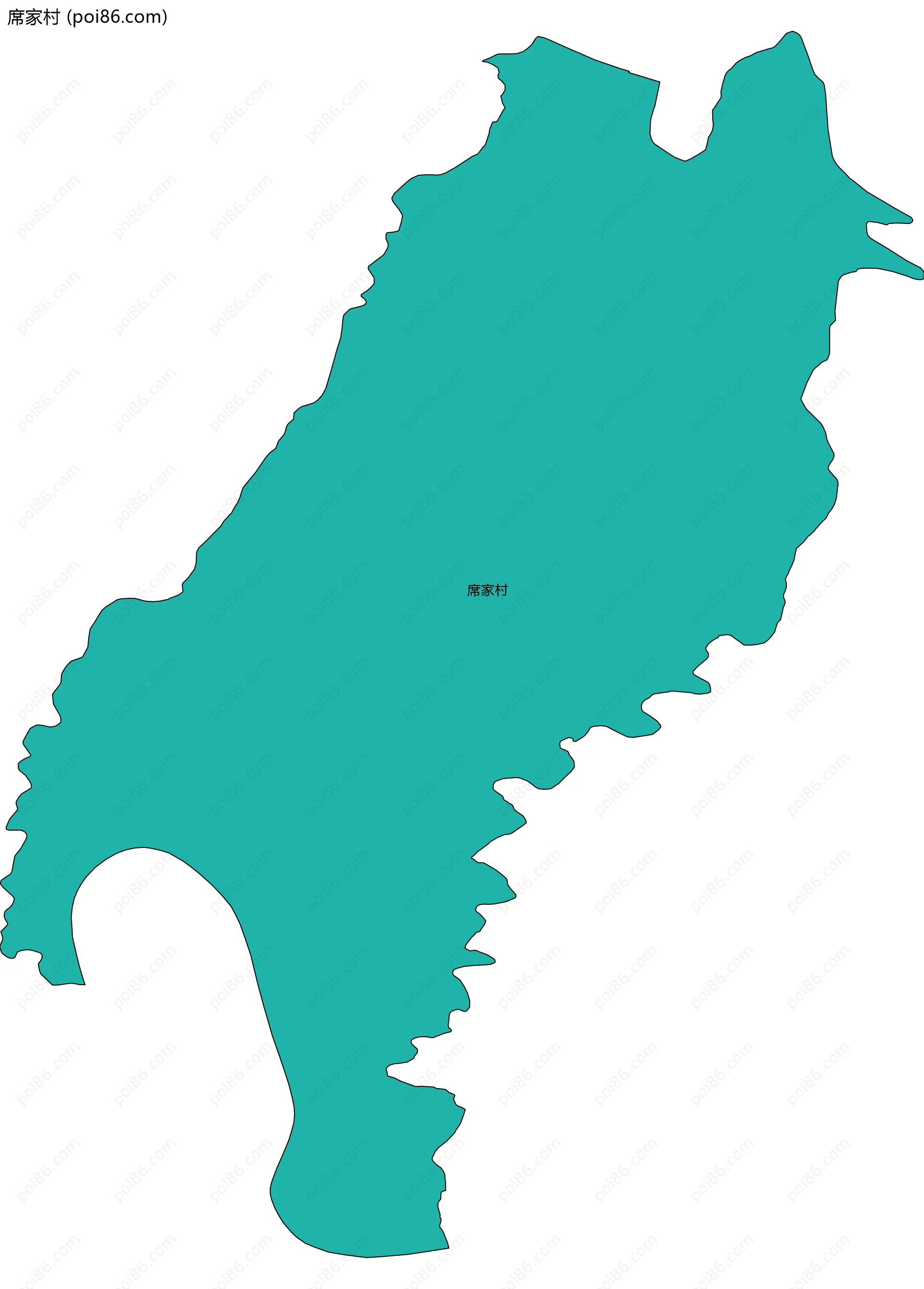 席家村边界地图