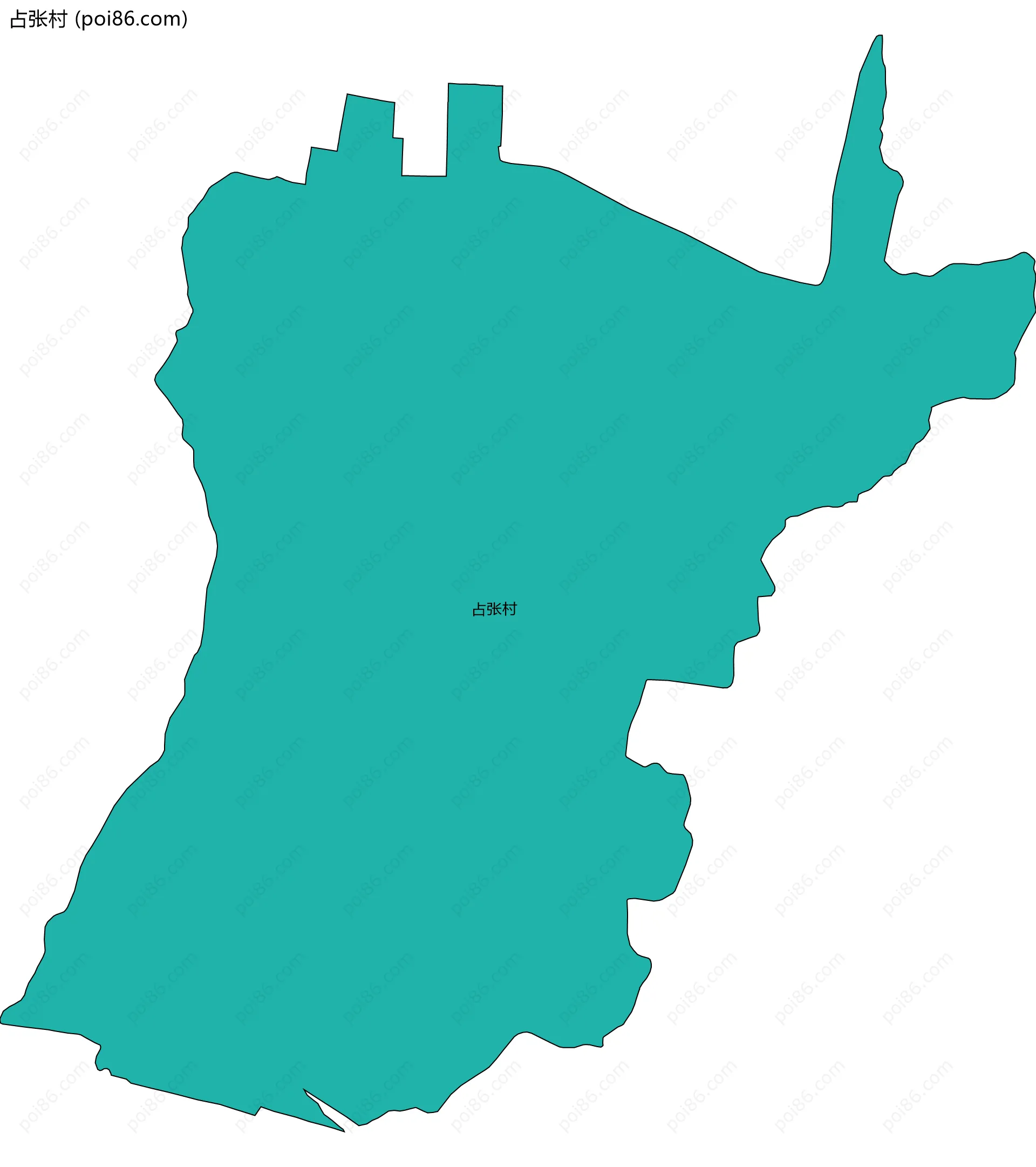 占张村边界地图