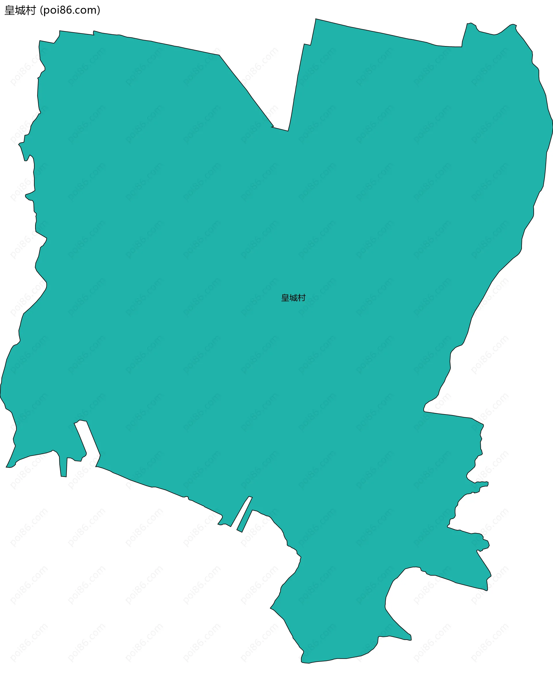 皇城村边界地图