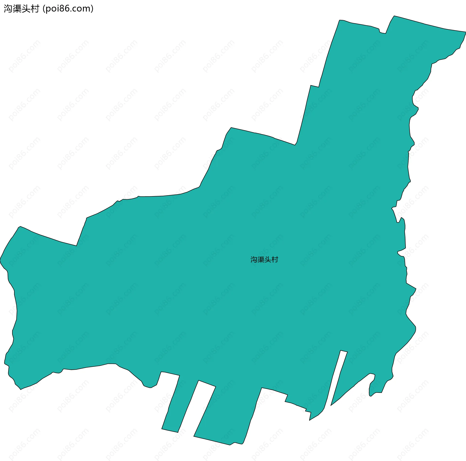 沟渠头村边界地图