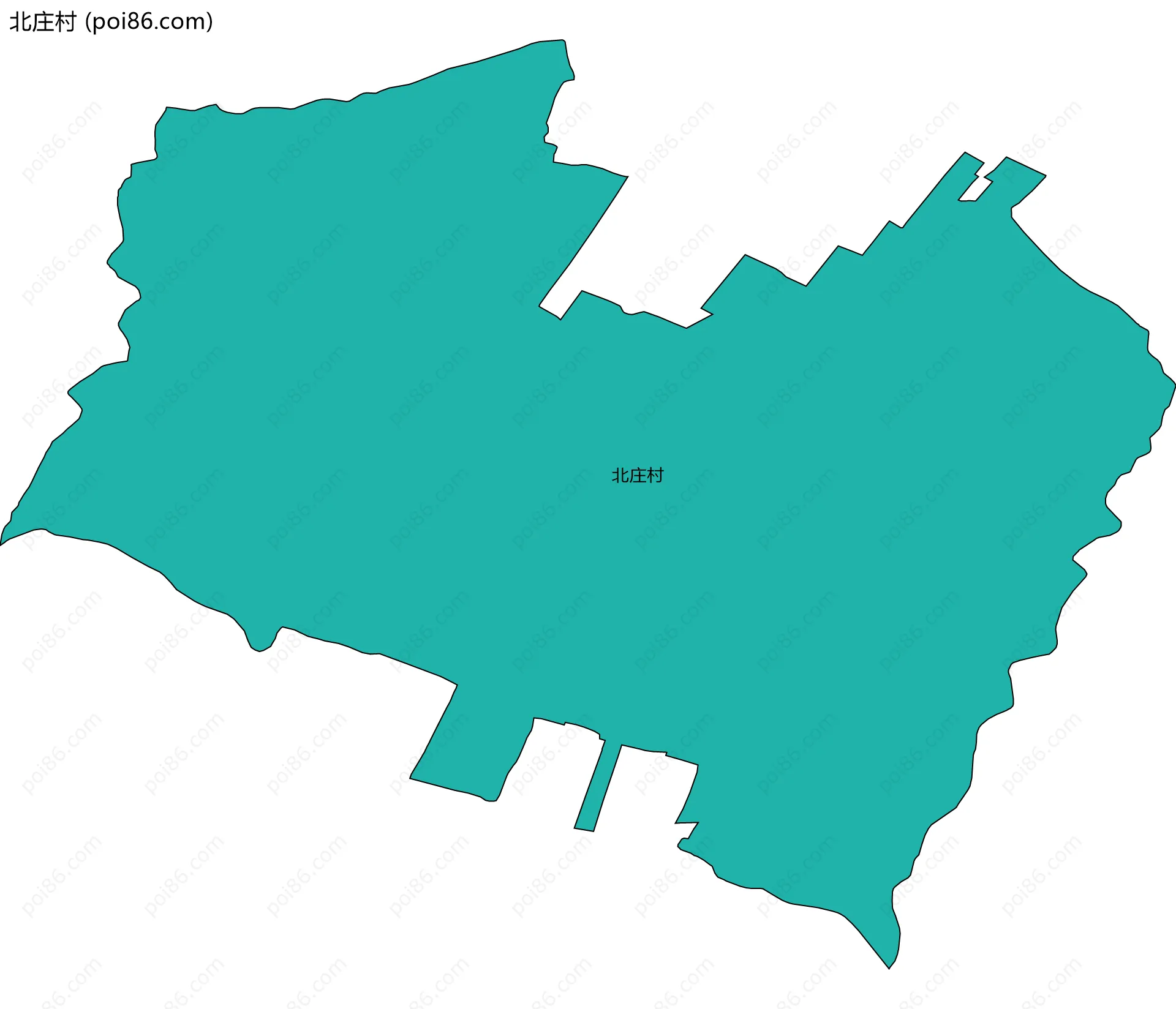 北庄村边界地图