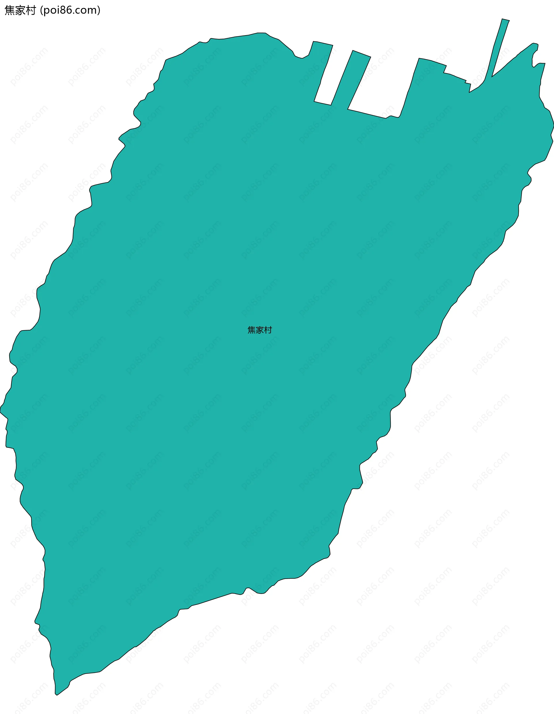 焦家村边界地图