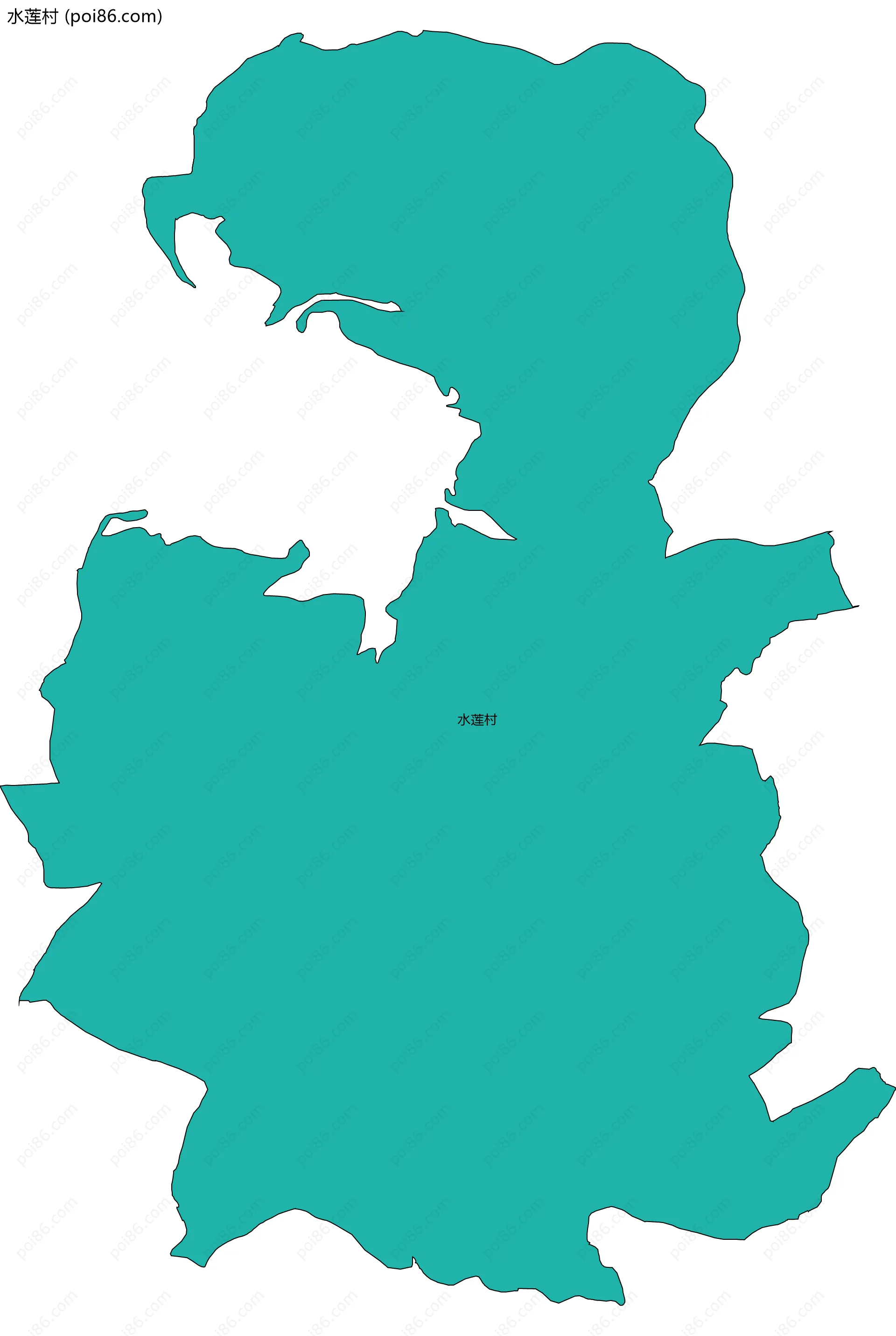 水莲村边界地图