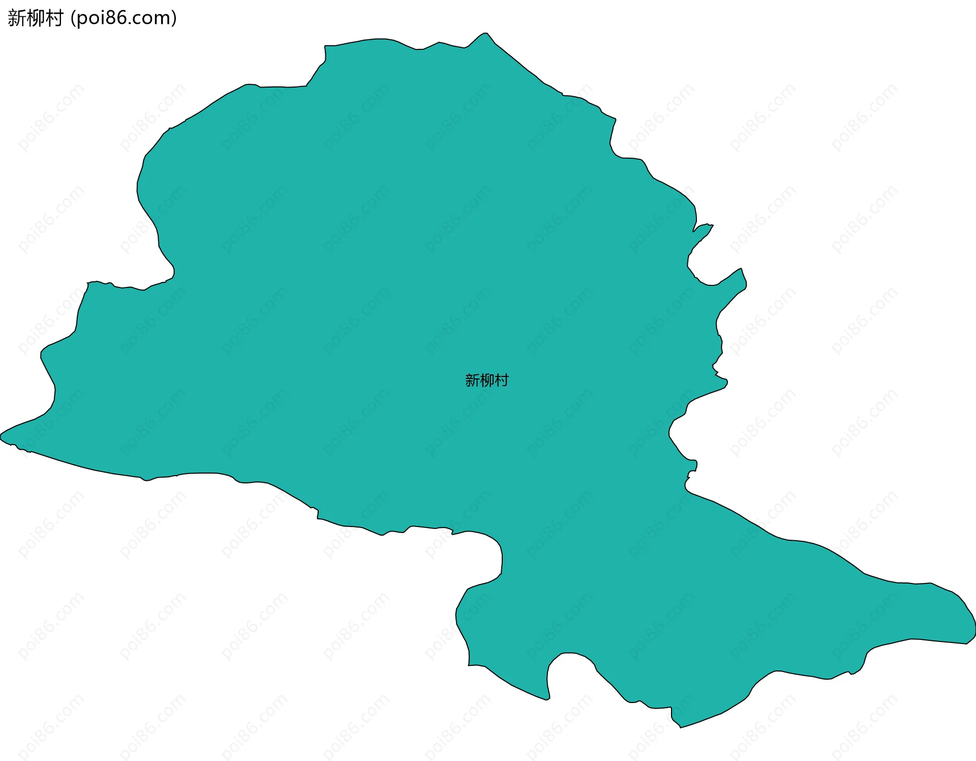 新柳村边界地图