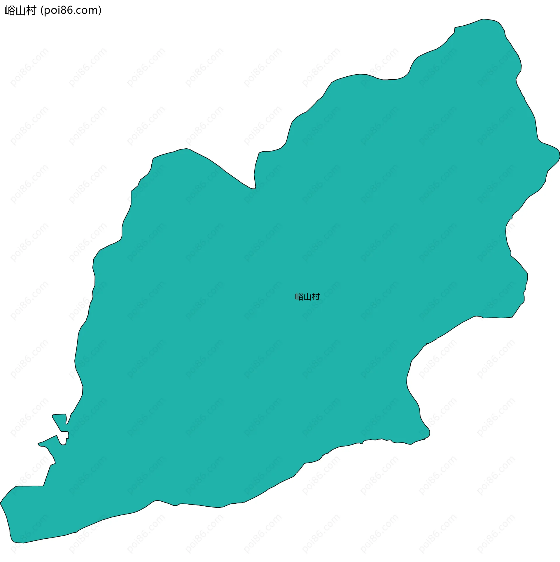 峪山村边界地图