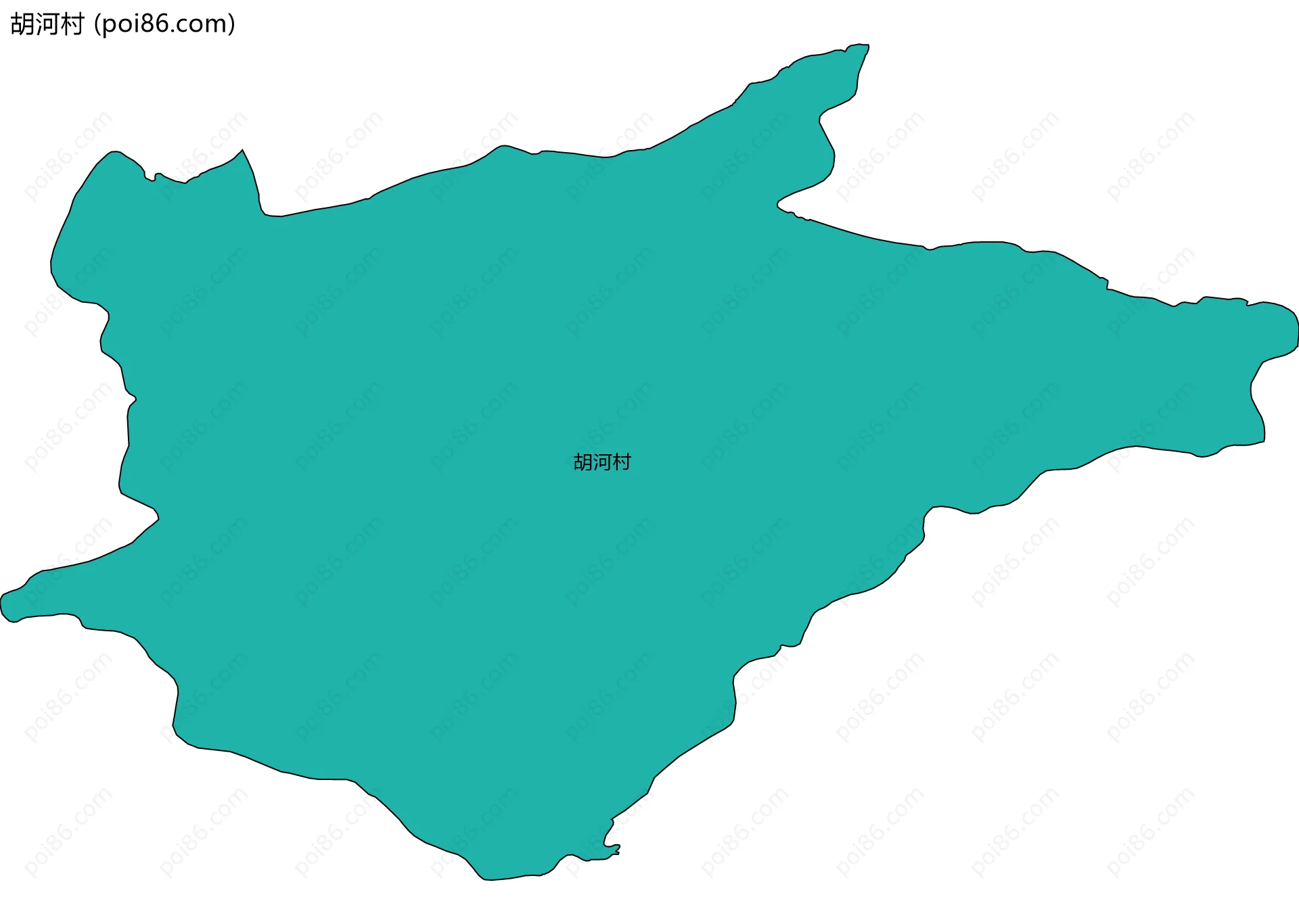胡河村边界地图
