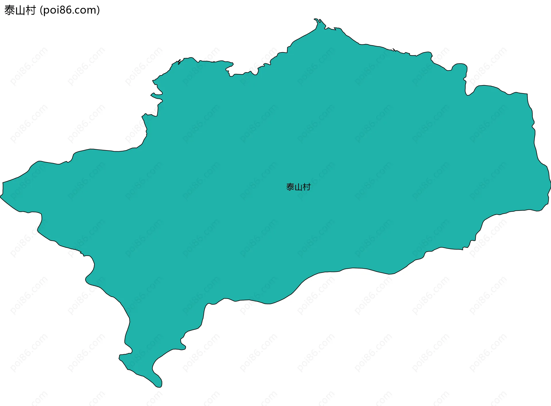 泰山村边界地图