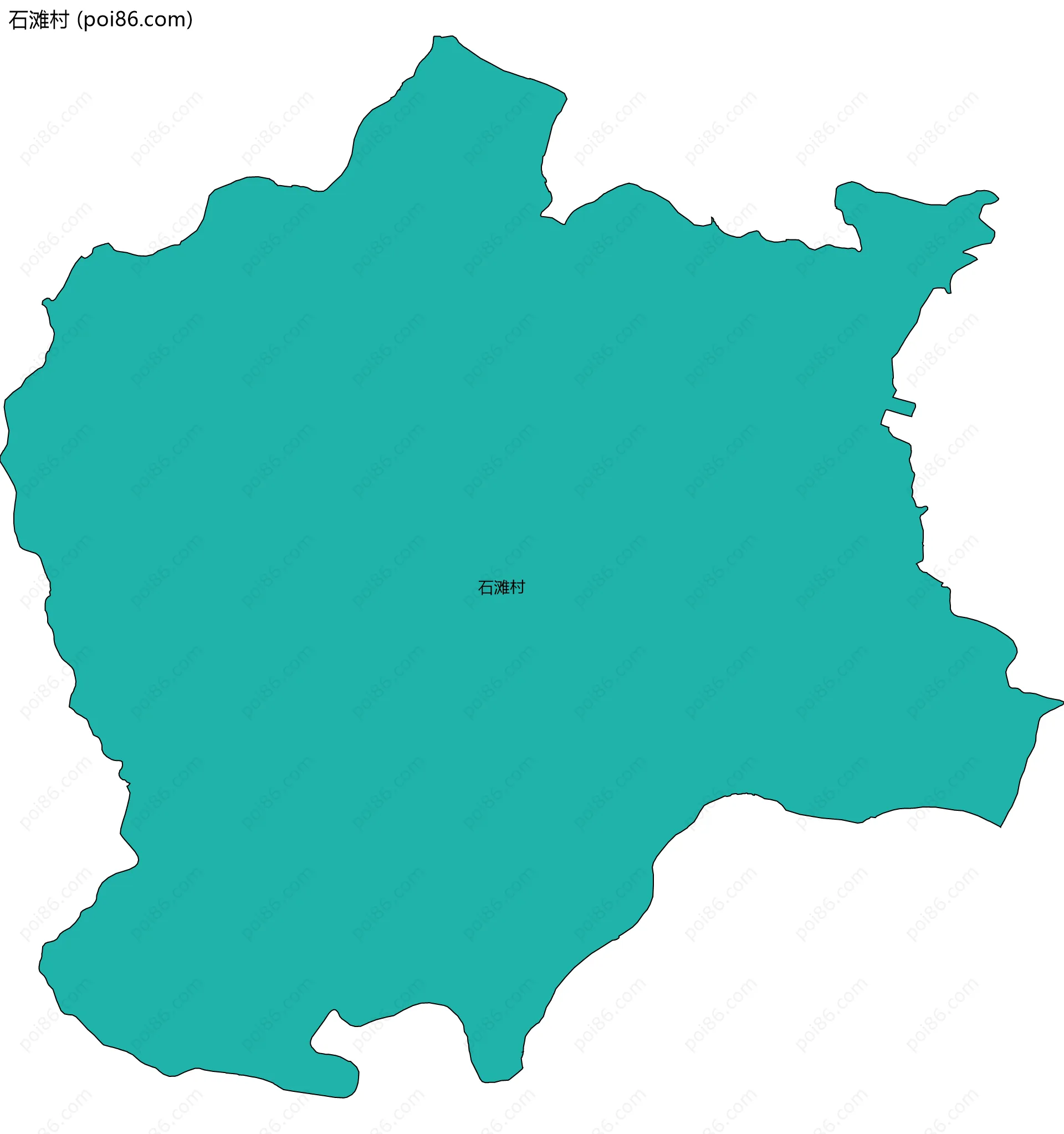 石滩村边界地图