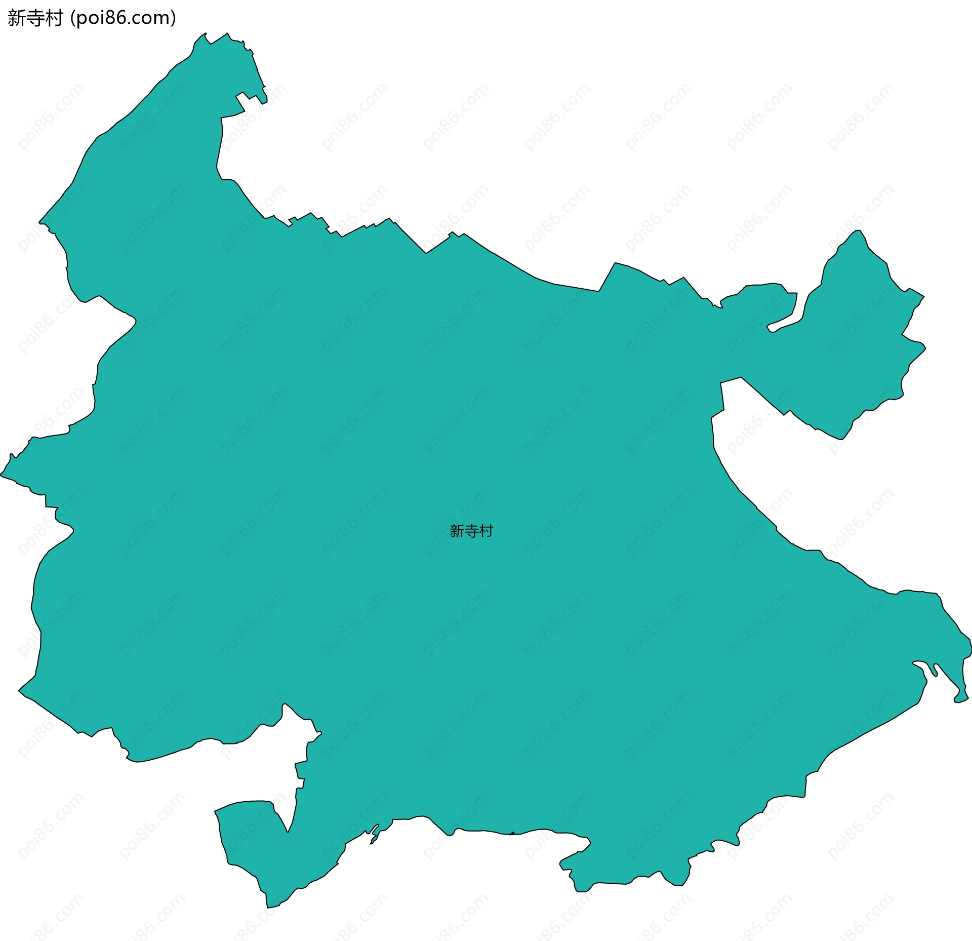 新寺村边界地图