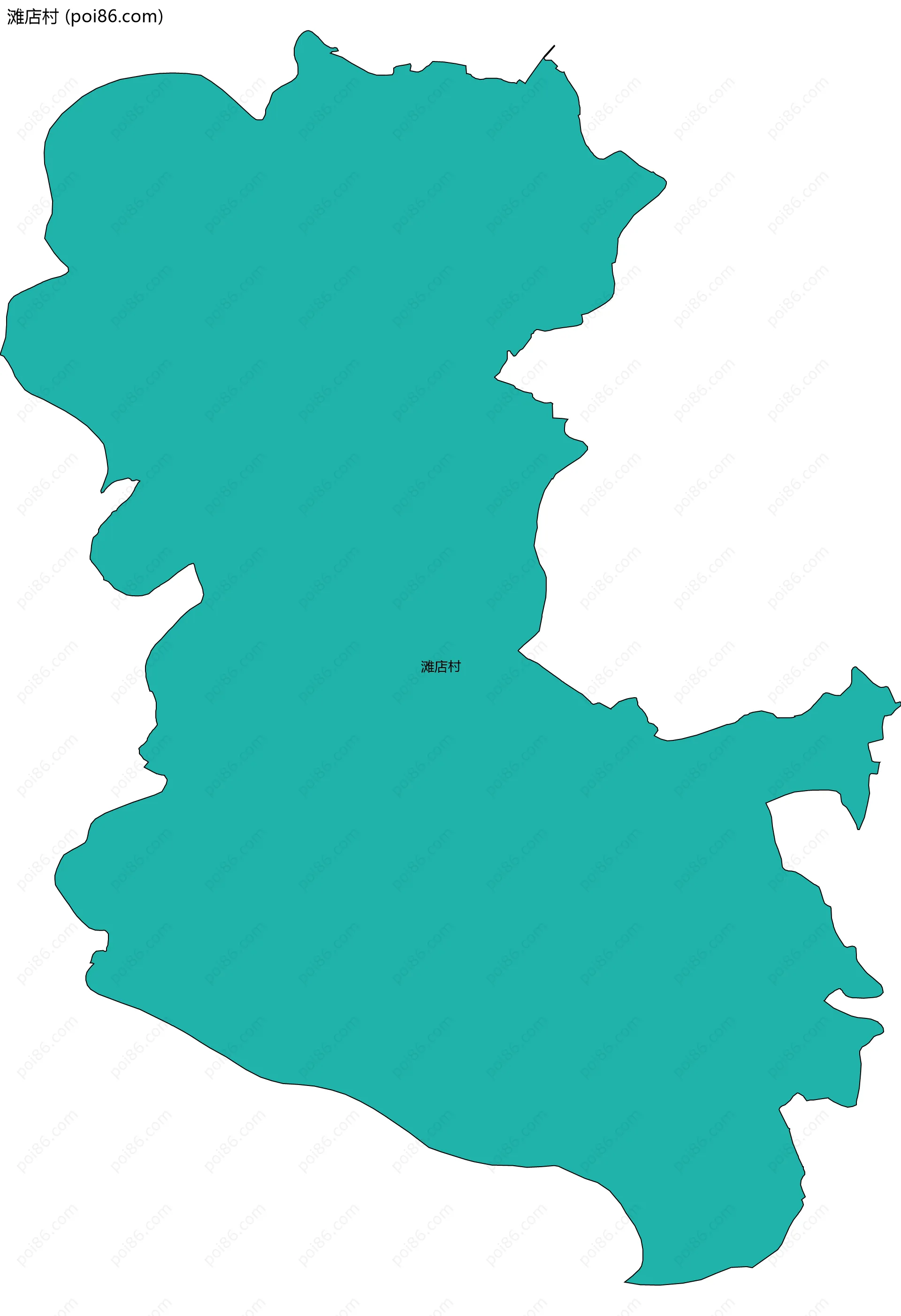 滩店村边界地图