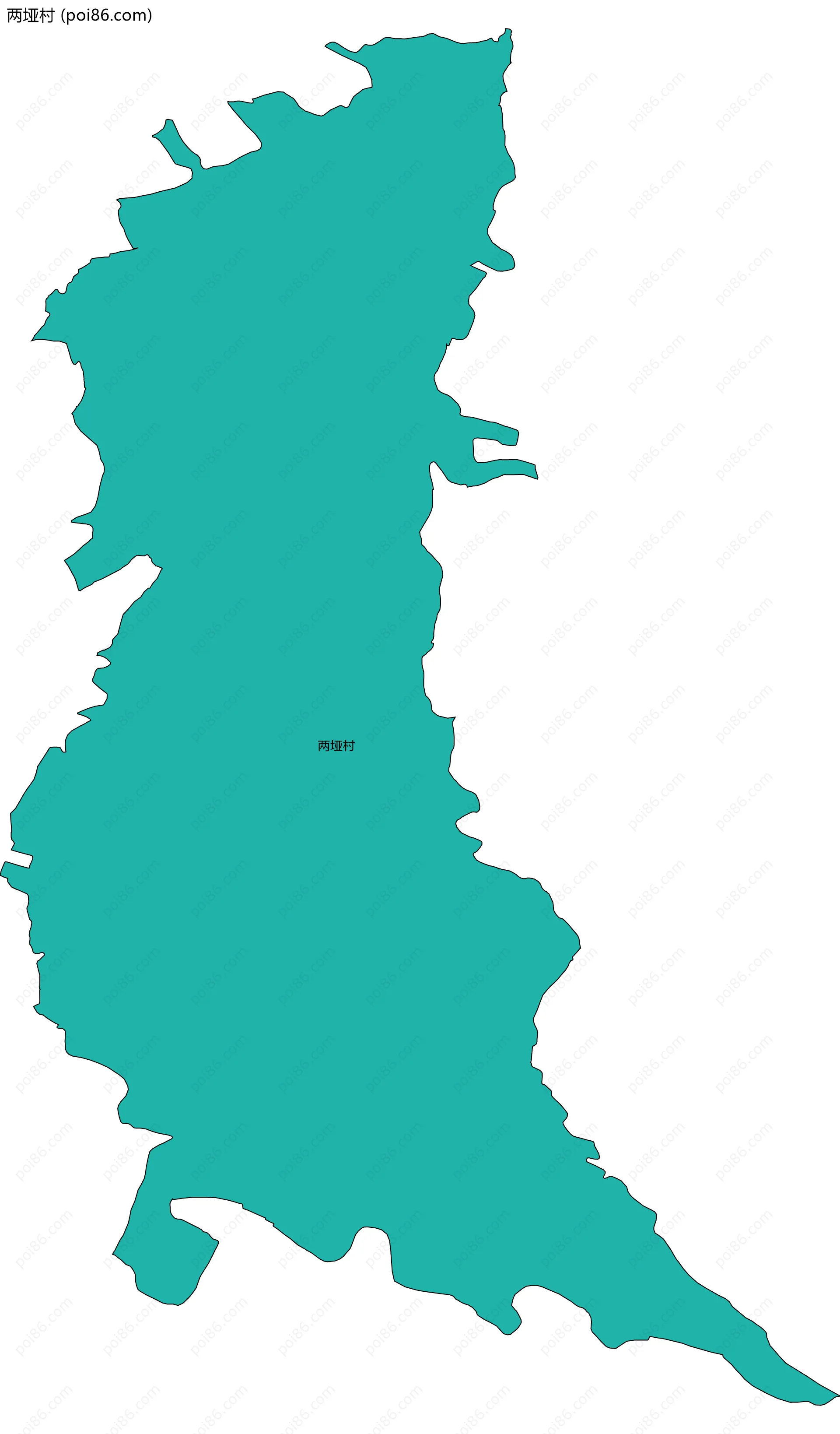 两垭村边界地图