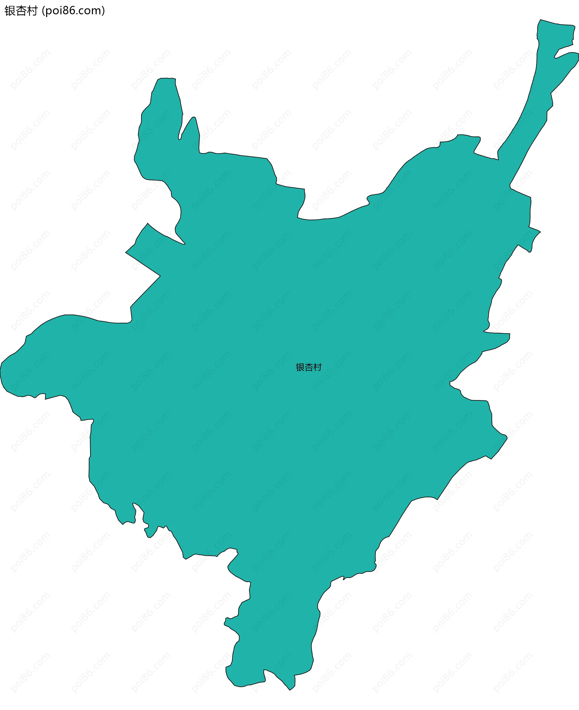 银杏村边界地图