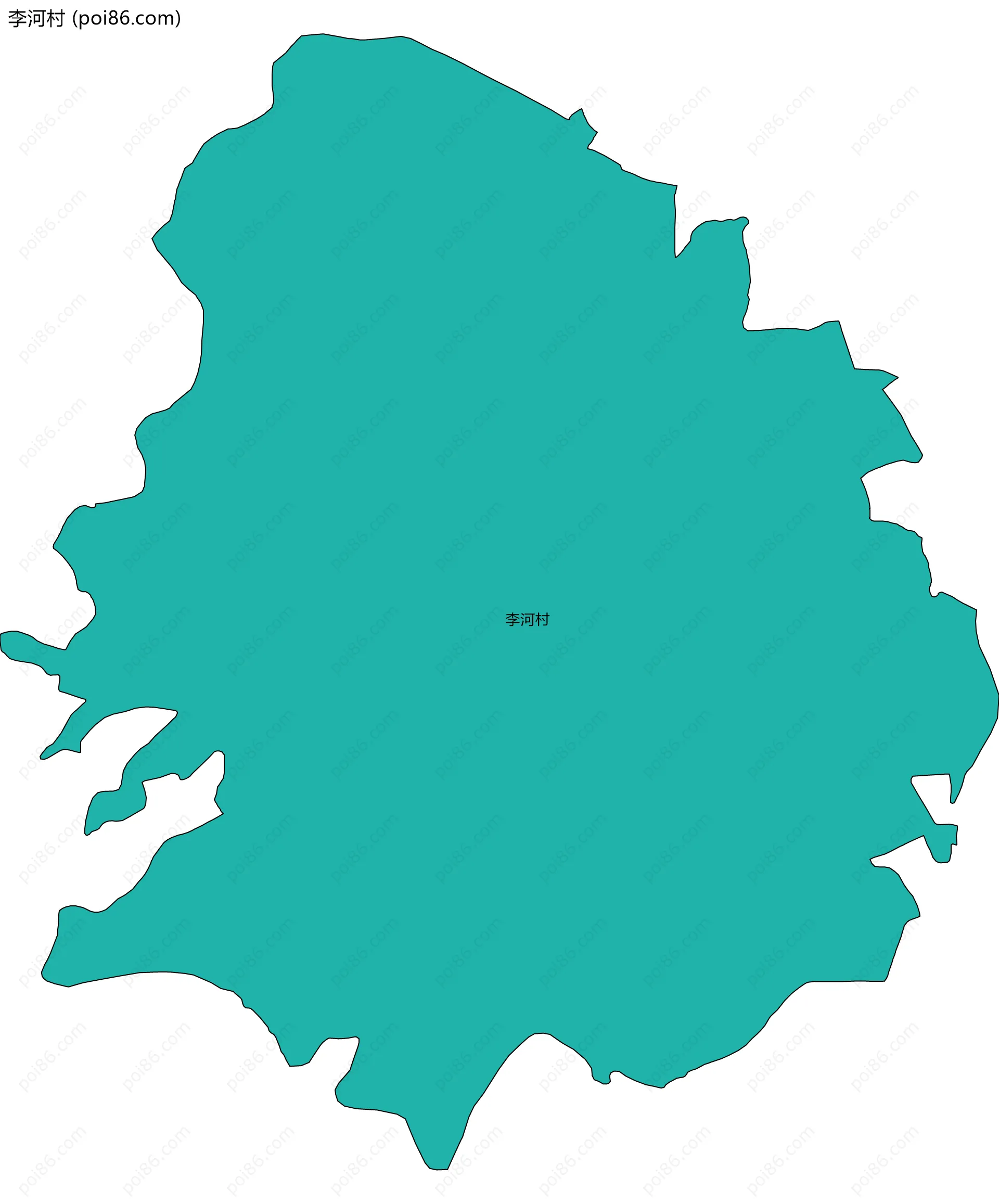 李河村边界地图