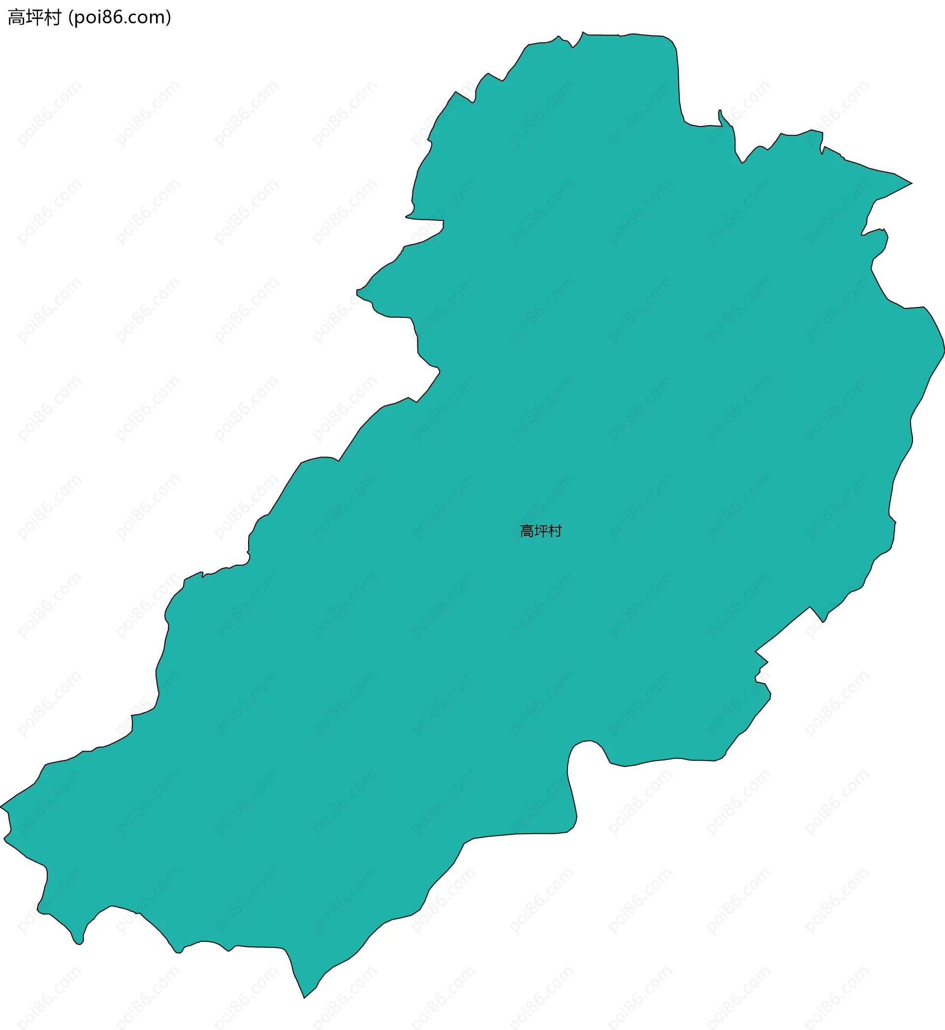 高坪村边界地图