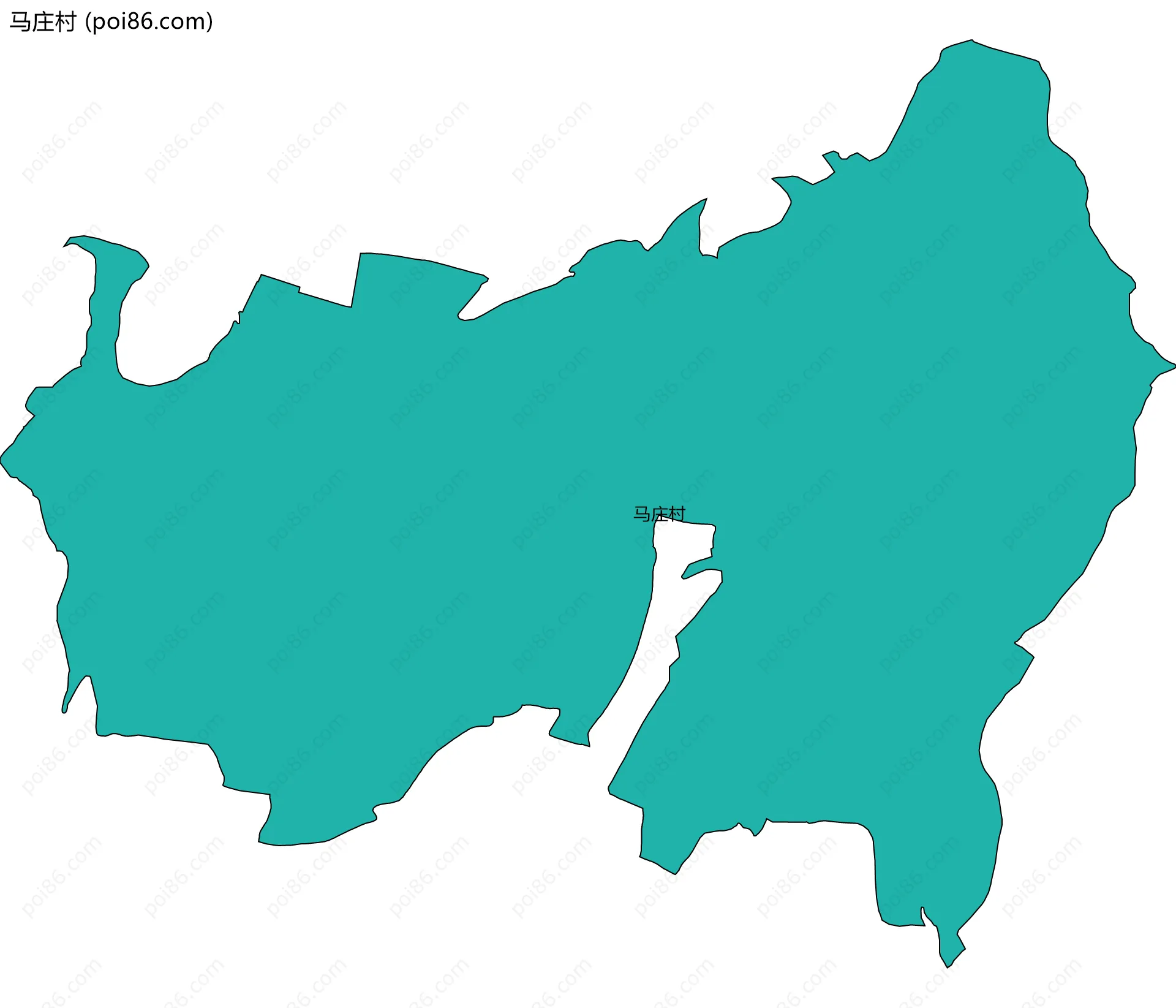 马庄村边界地图