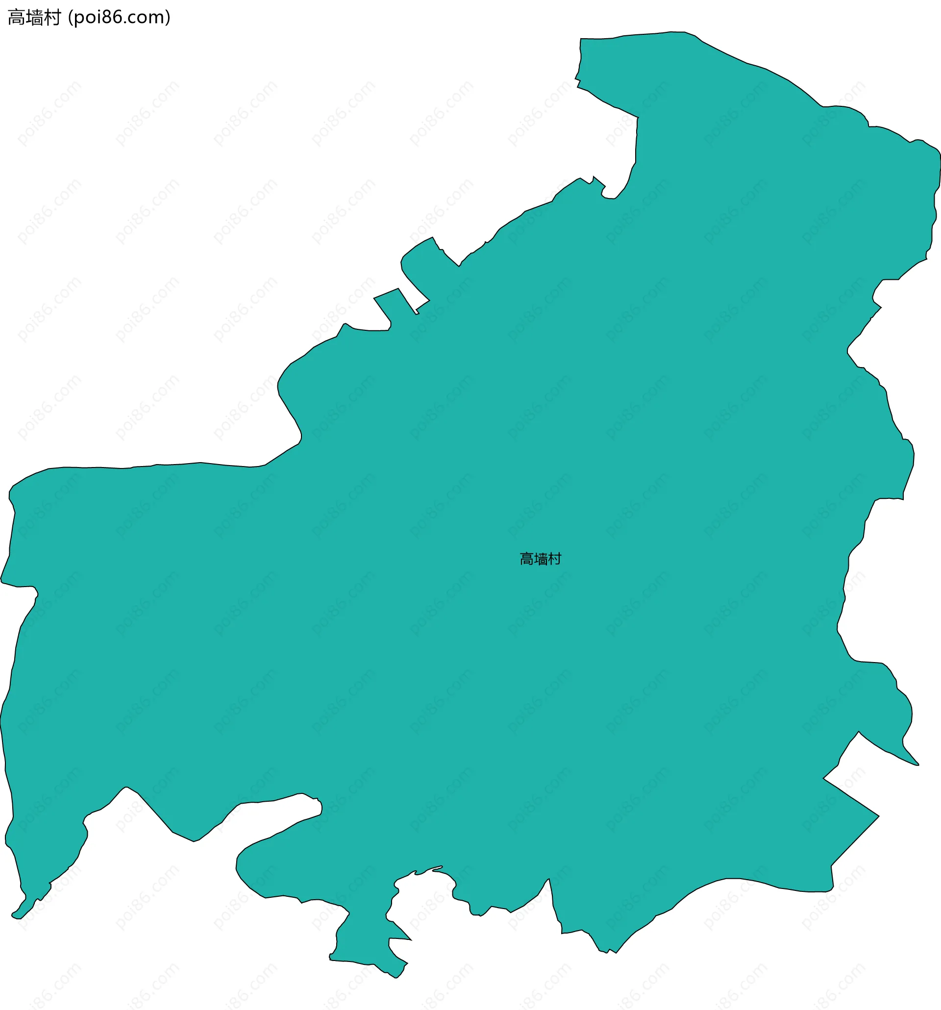 高墙村边界地图