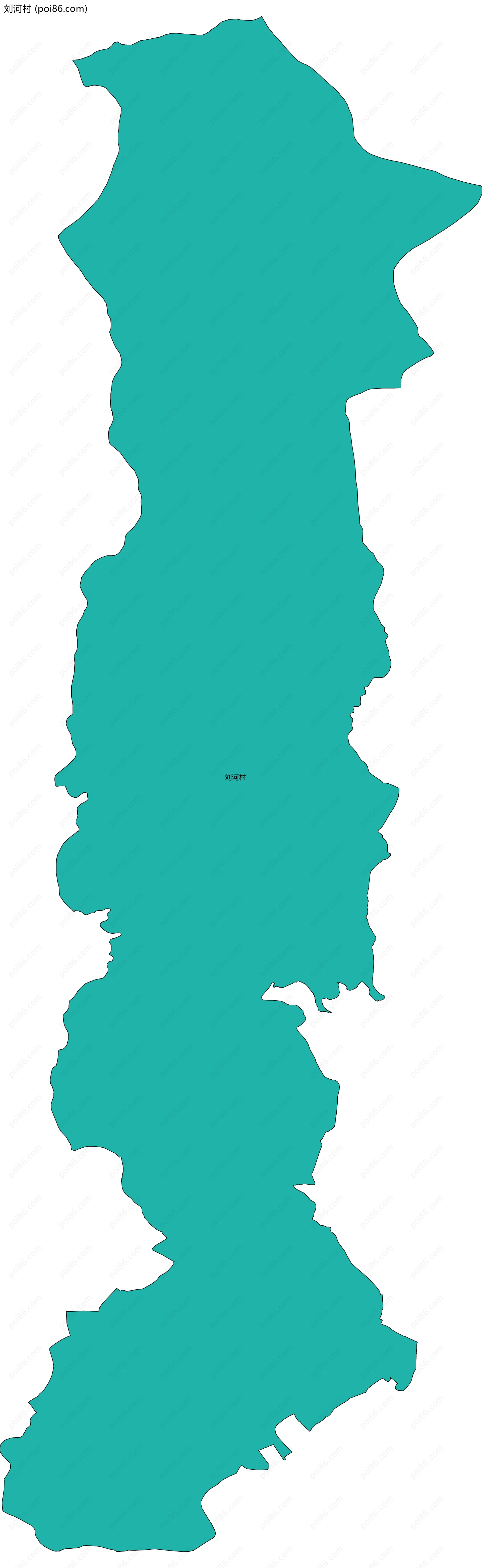 刘河村边界地图