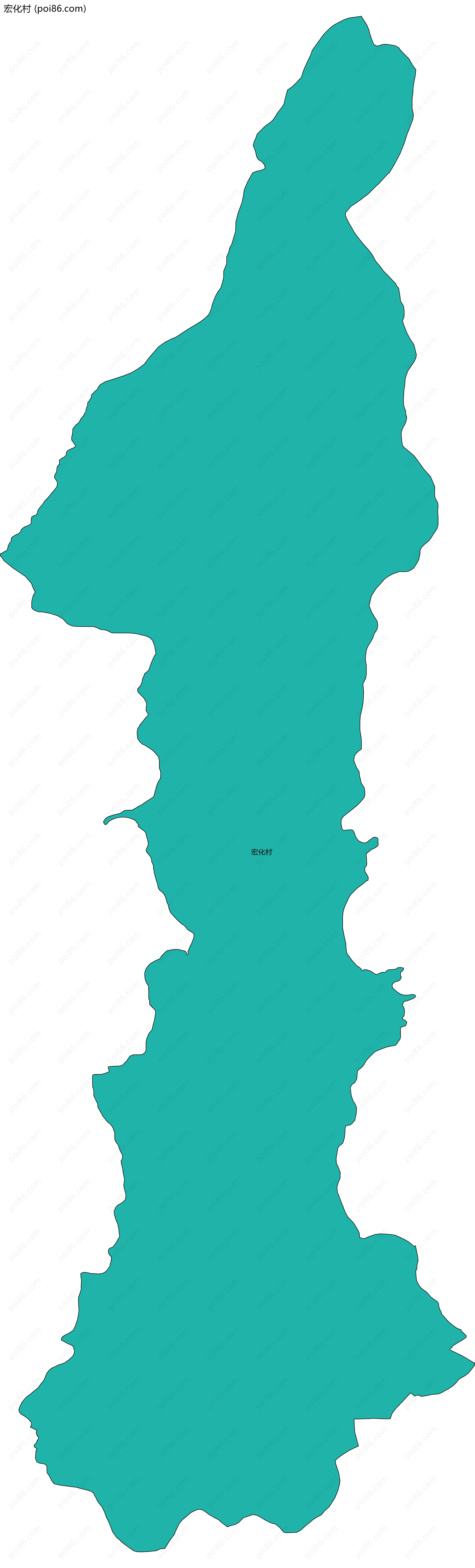 宏化村边界地图