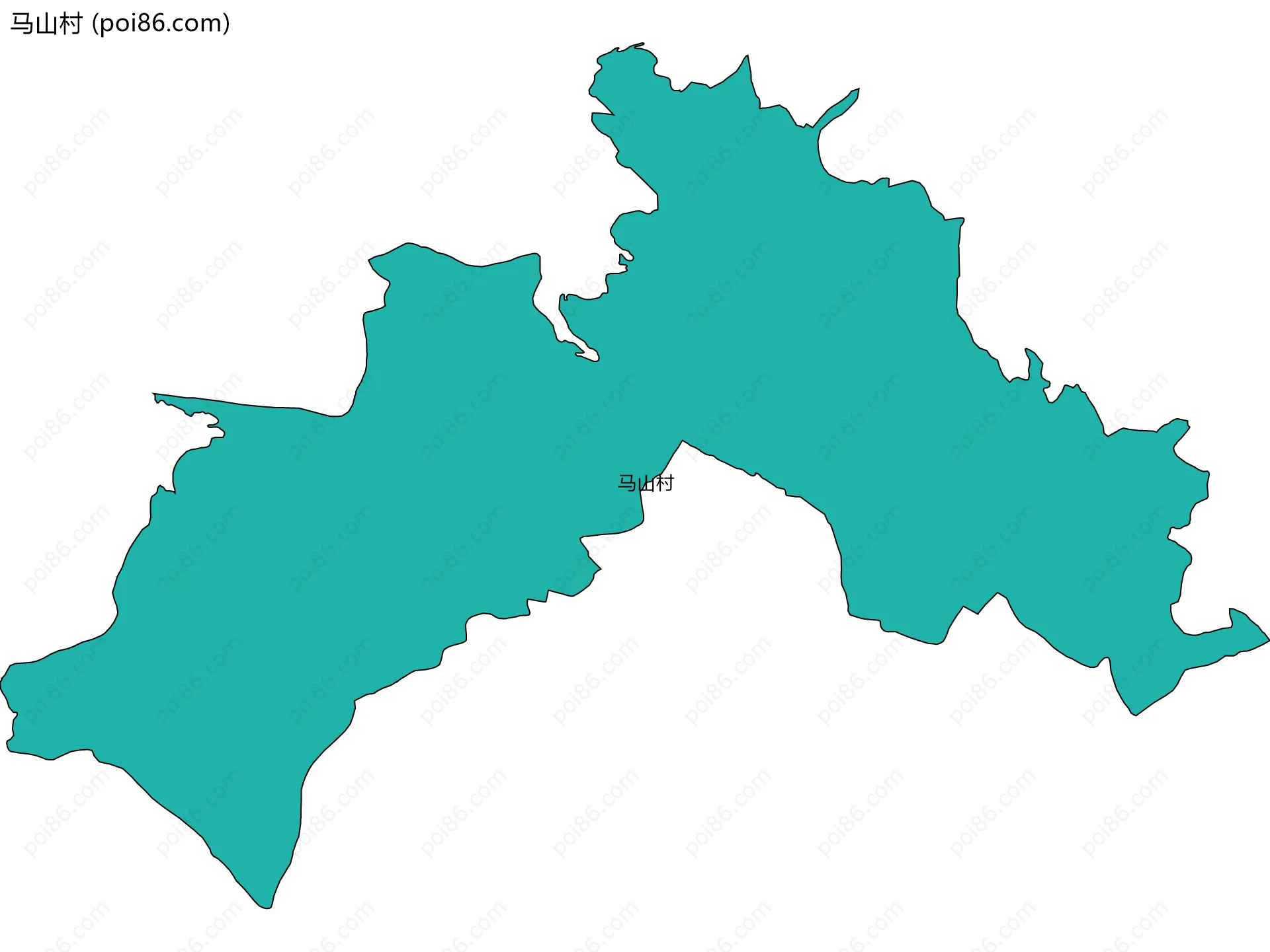 马山村边界地图