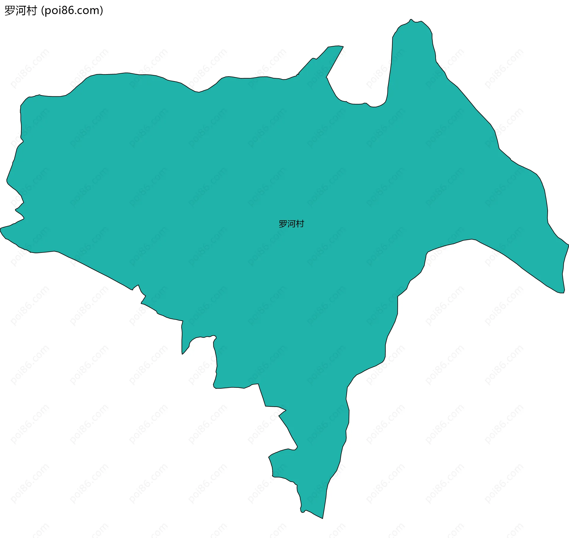 罗河村边界地图