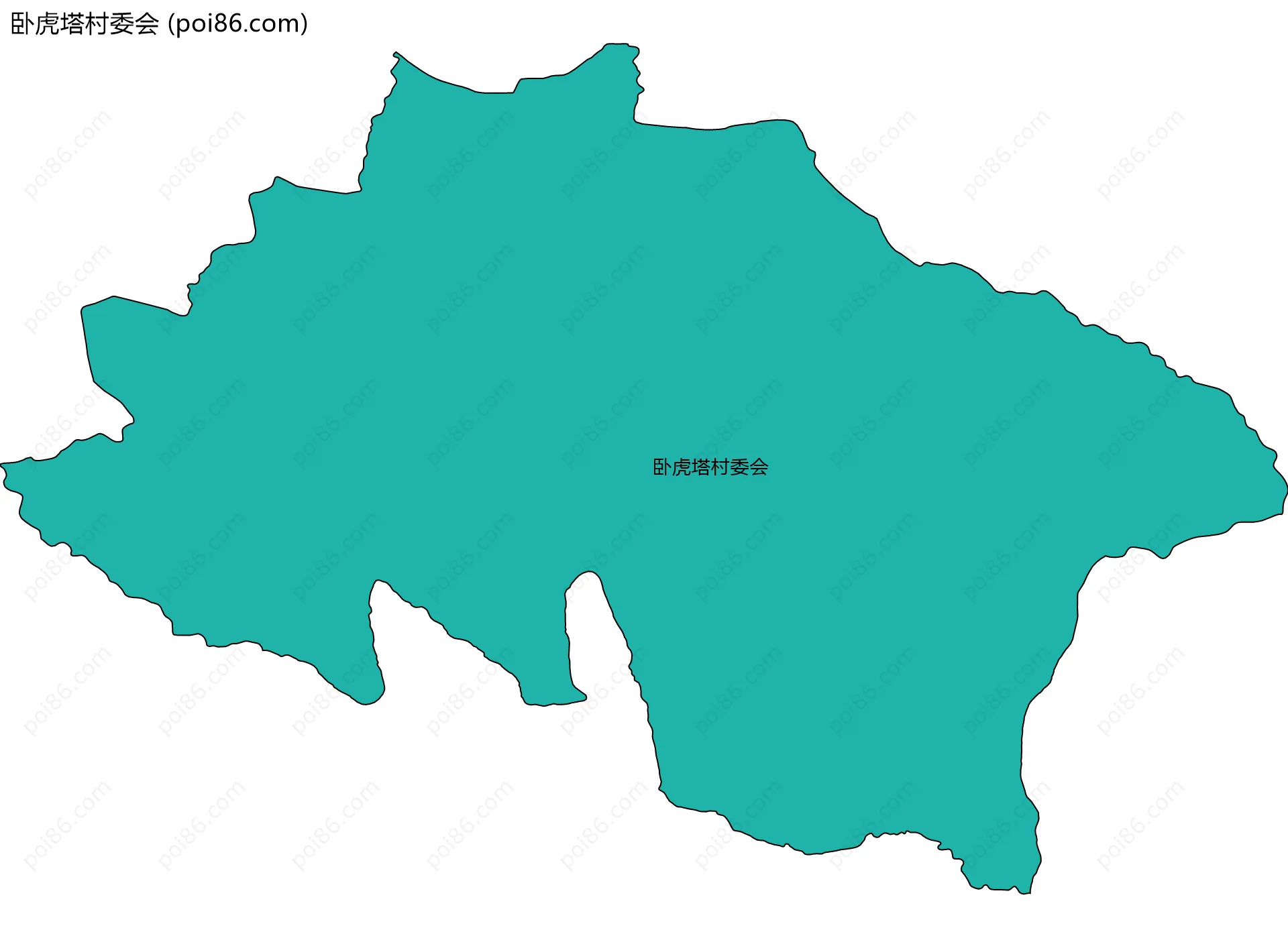 卧虎塔村委会边界地图