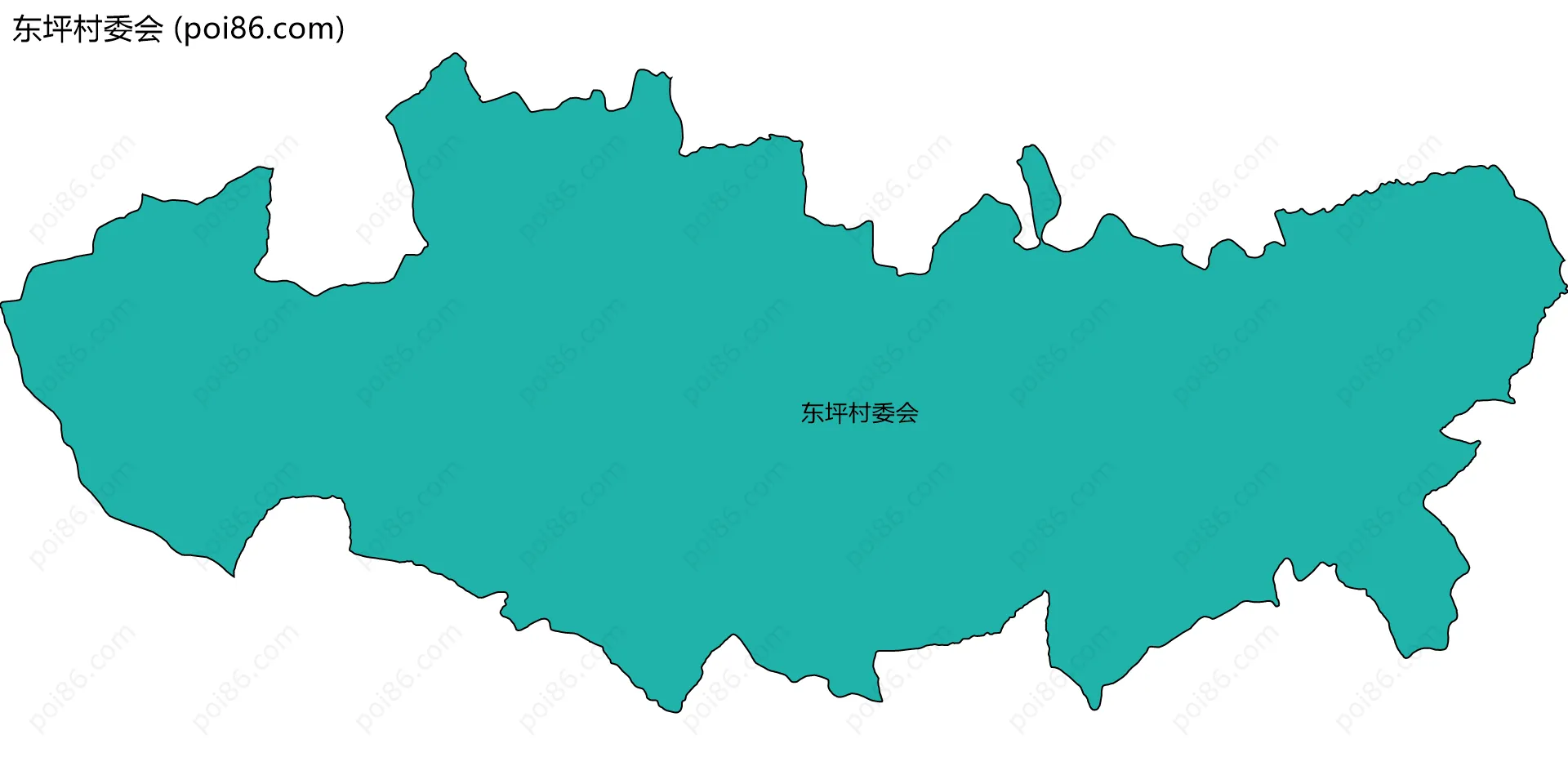 东坪村委会边界地图