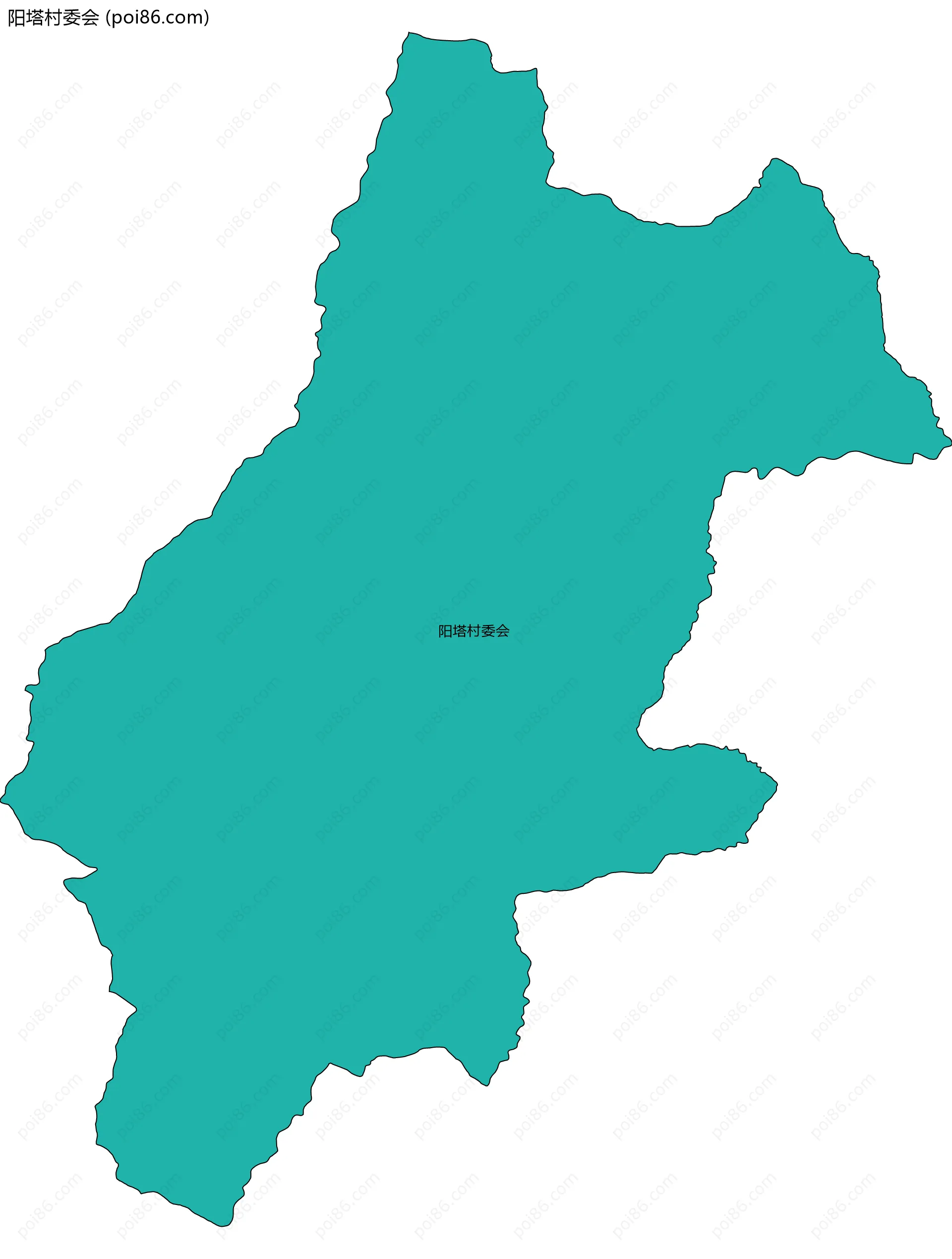 阳塔村委会边界地图