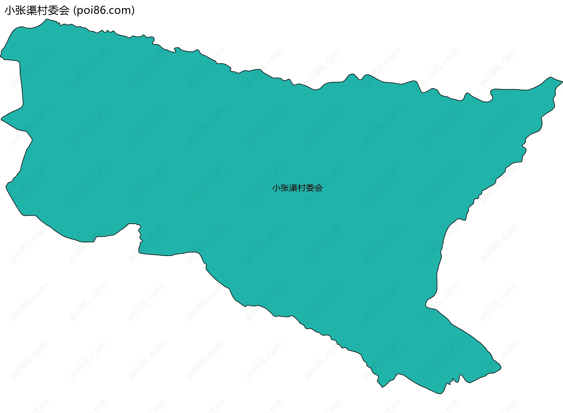 小张渠村委会边界地图