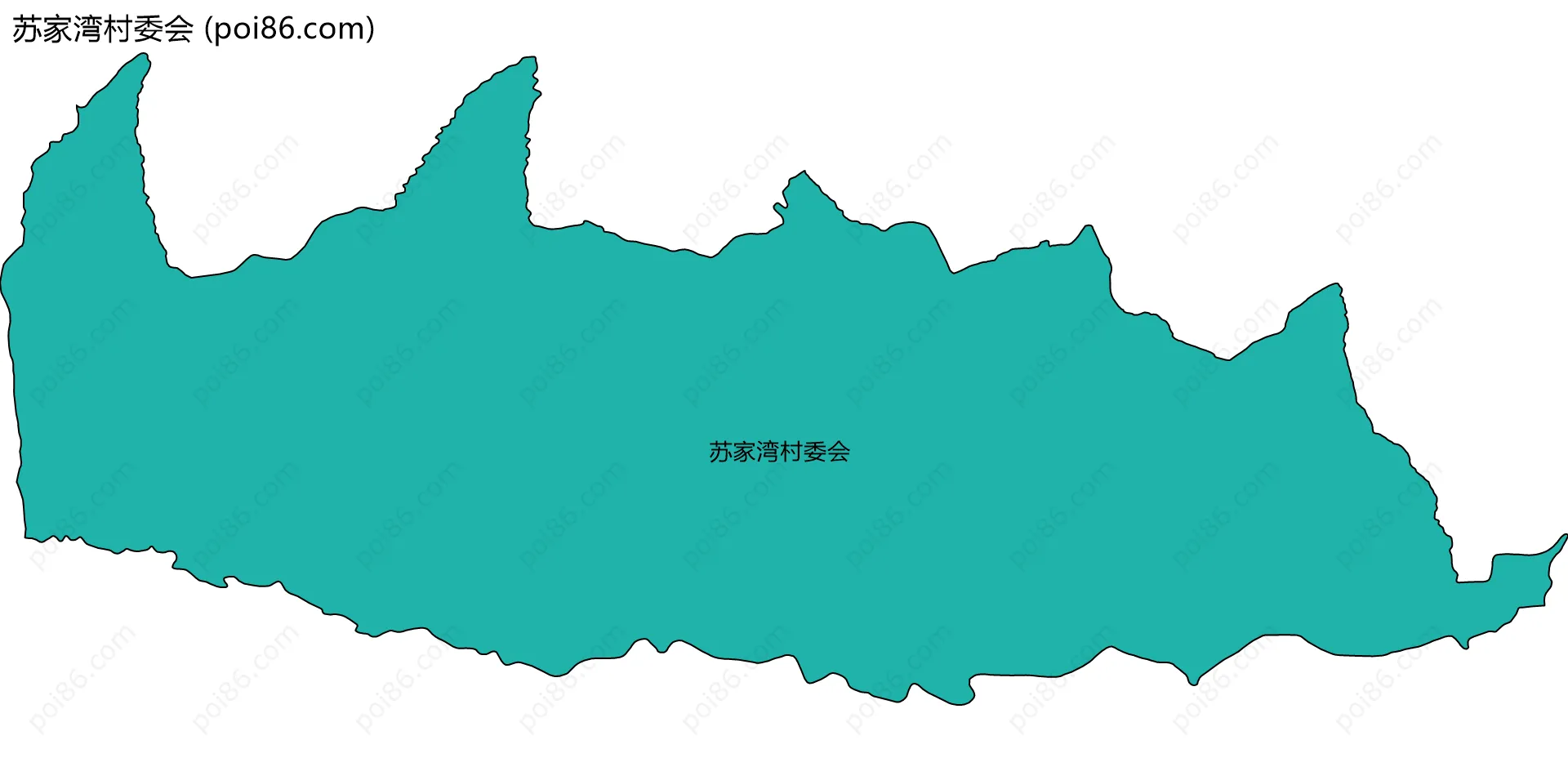 苏家湾村委会边界地图