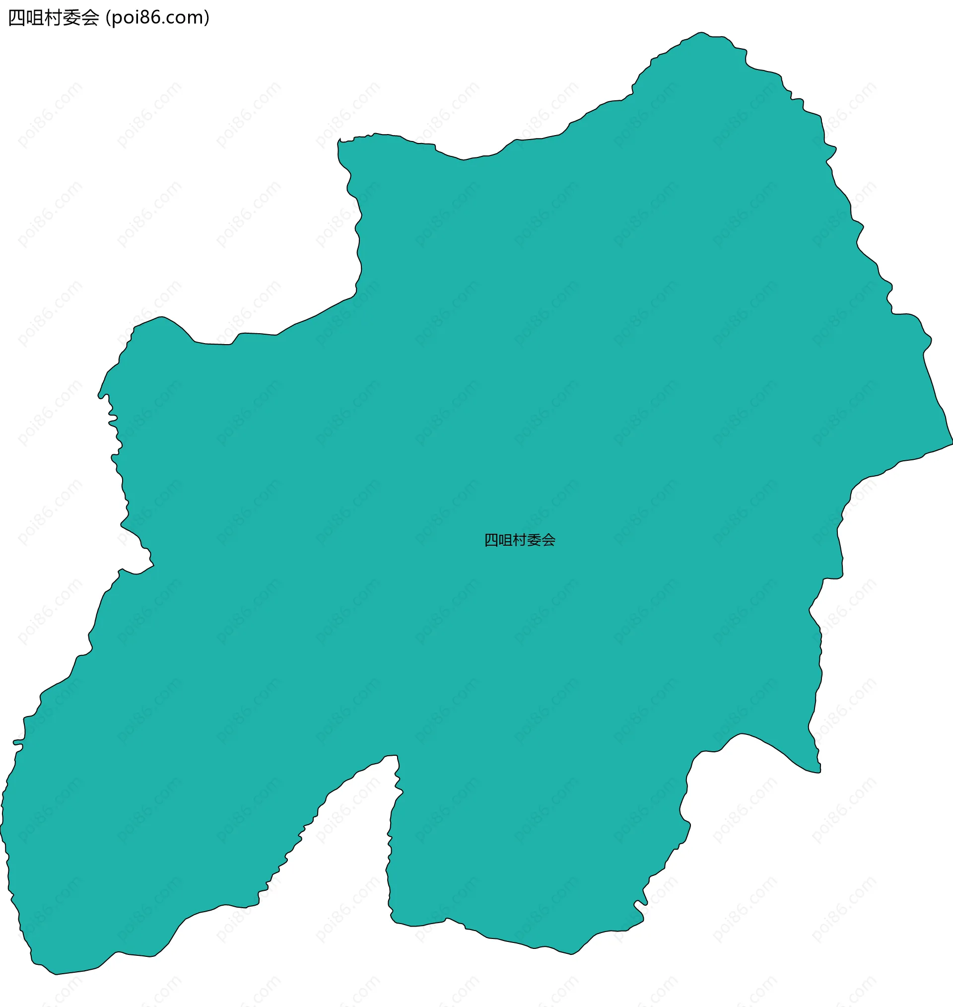 四咀村委会边界地图
