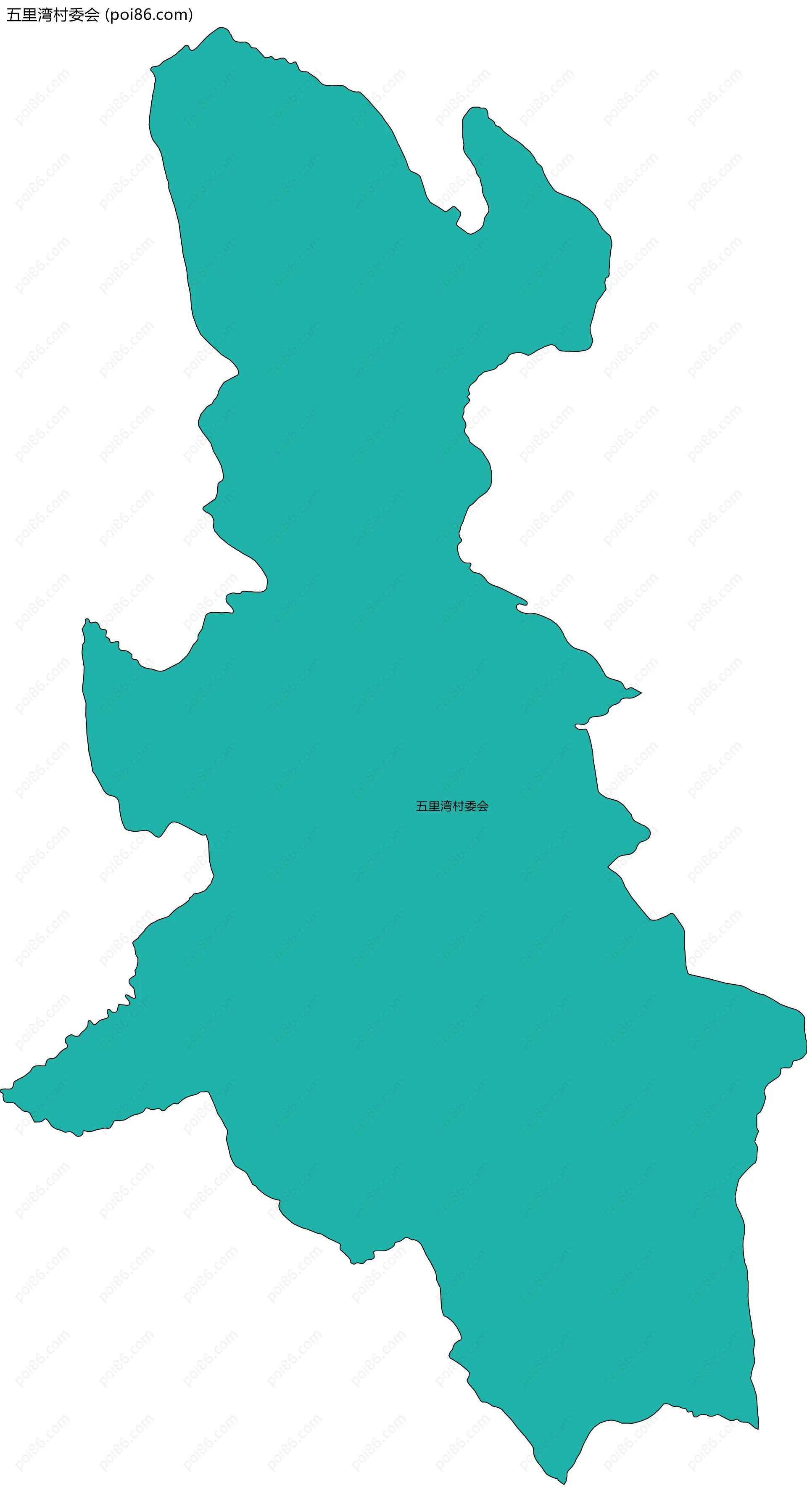 五里湾村委会边界地图