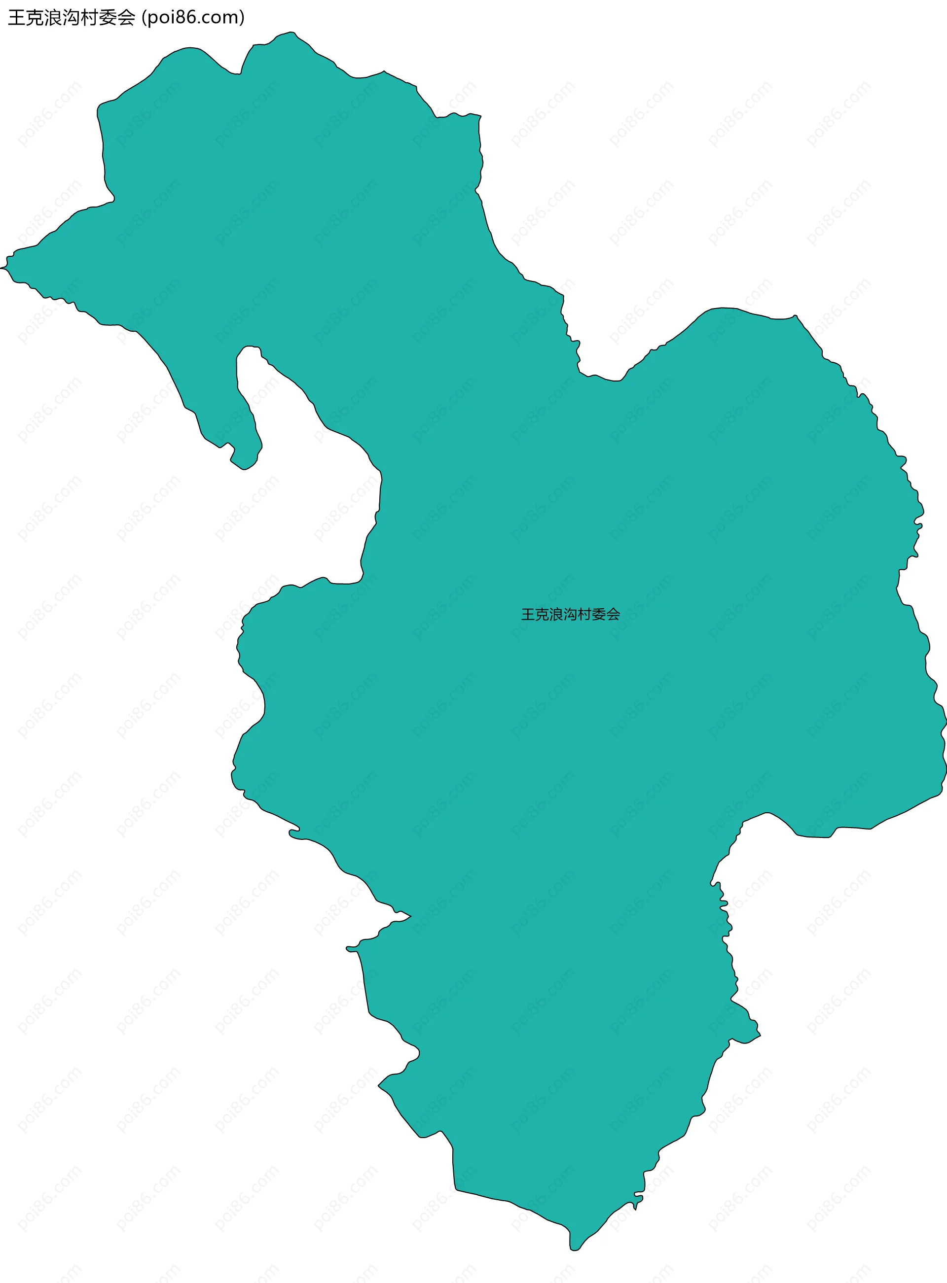 王克浪沟村委会边界地图