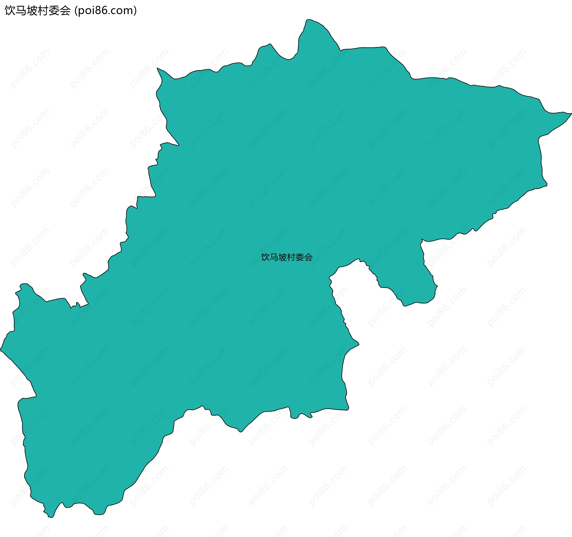 饮马坡村委会边界地图