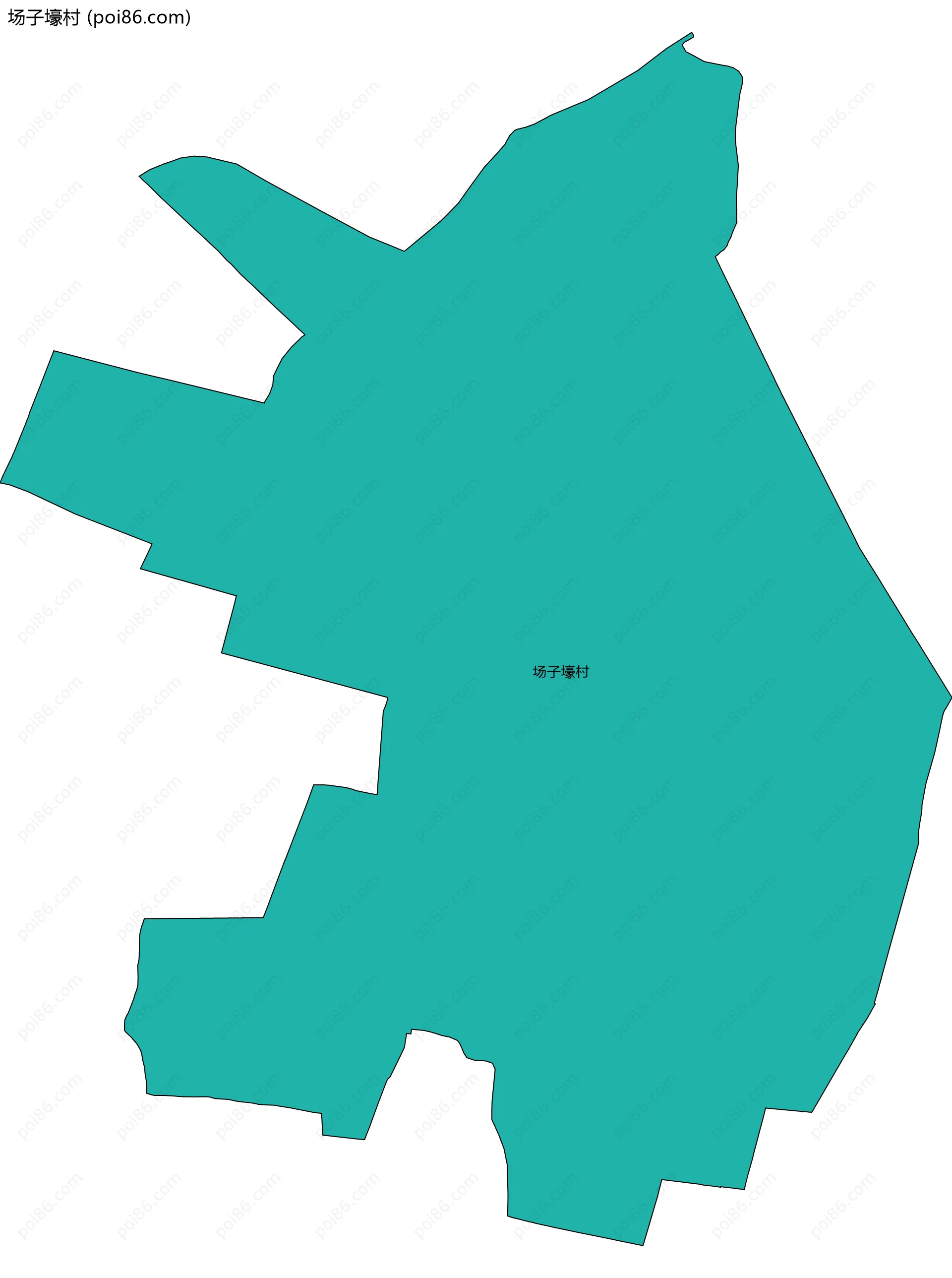场子壕村边界地图