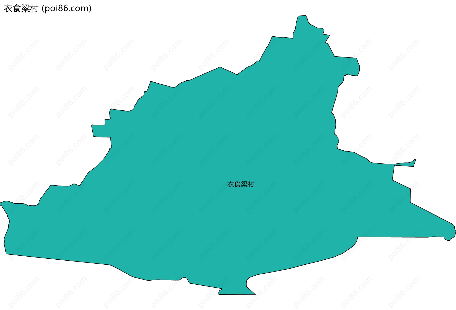 衣食梁村边界地图