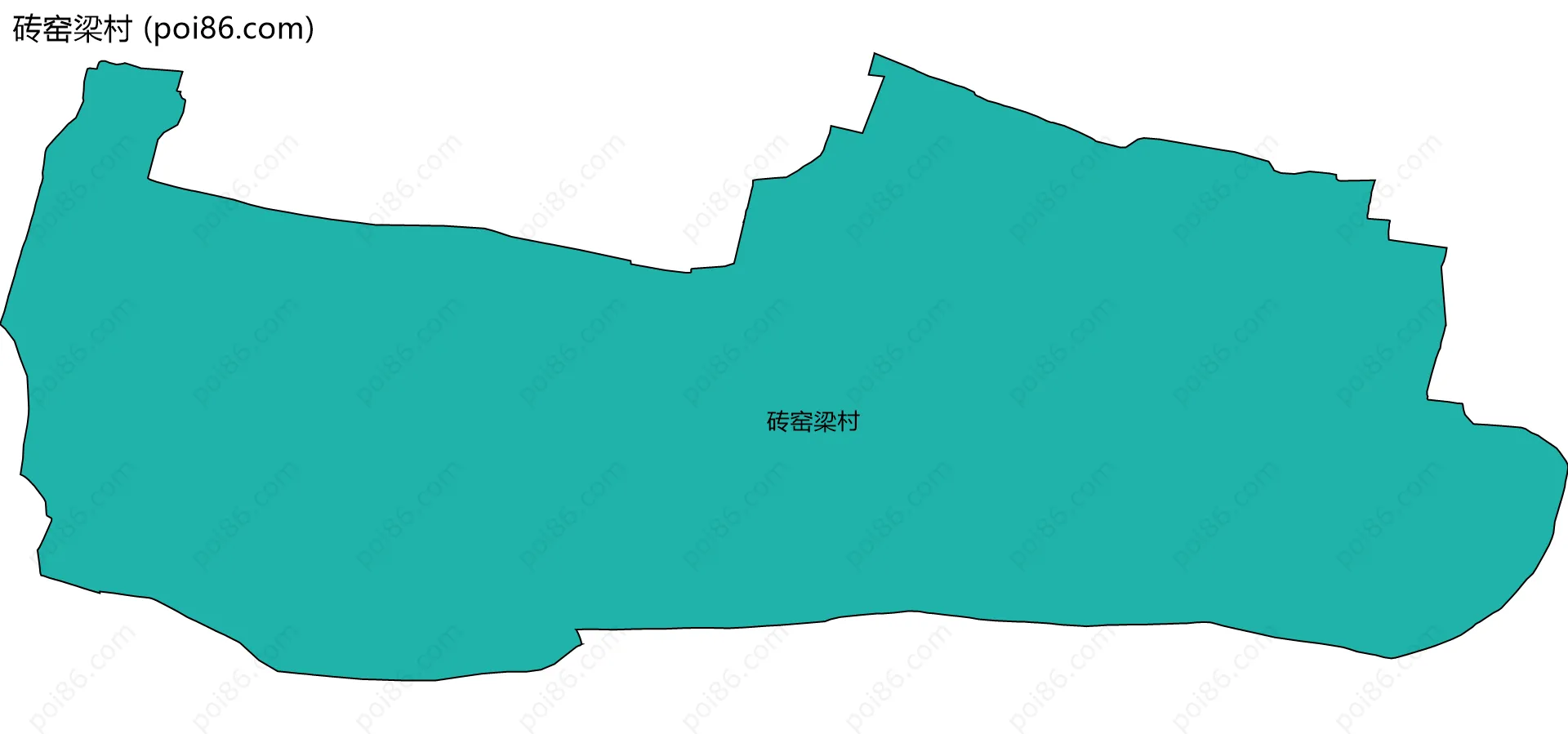 砖窑梁村边界地图
