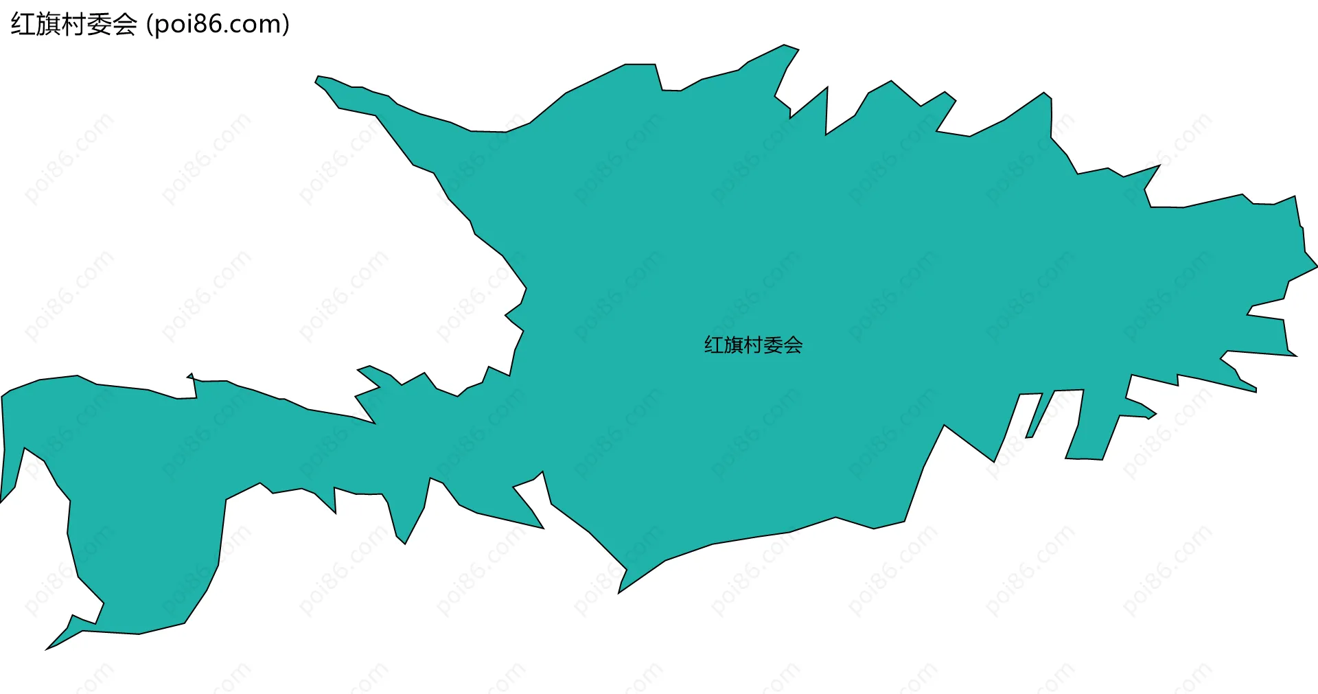 红旗村委会边界地图