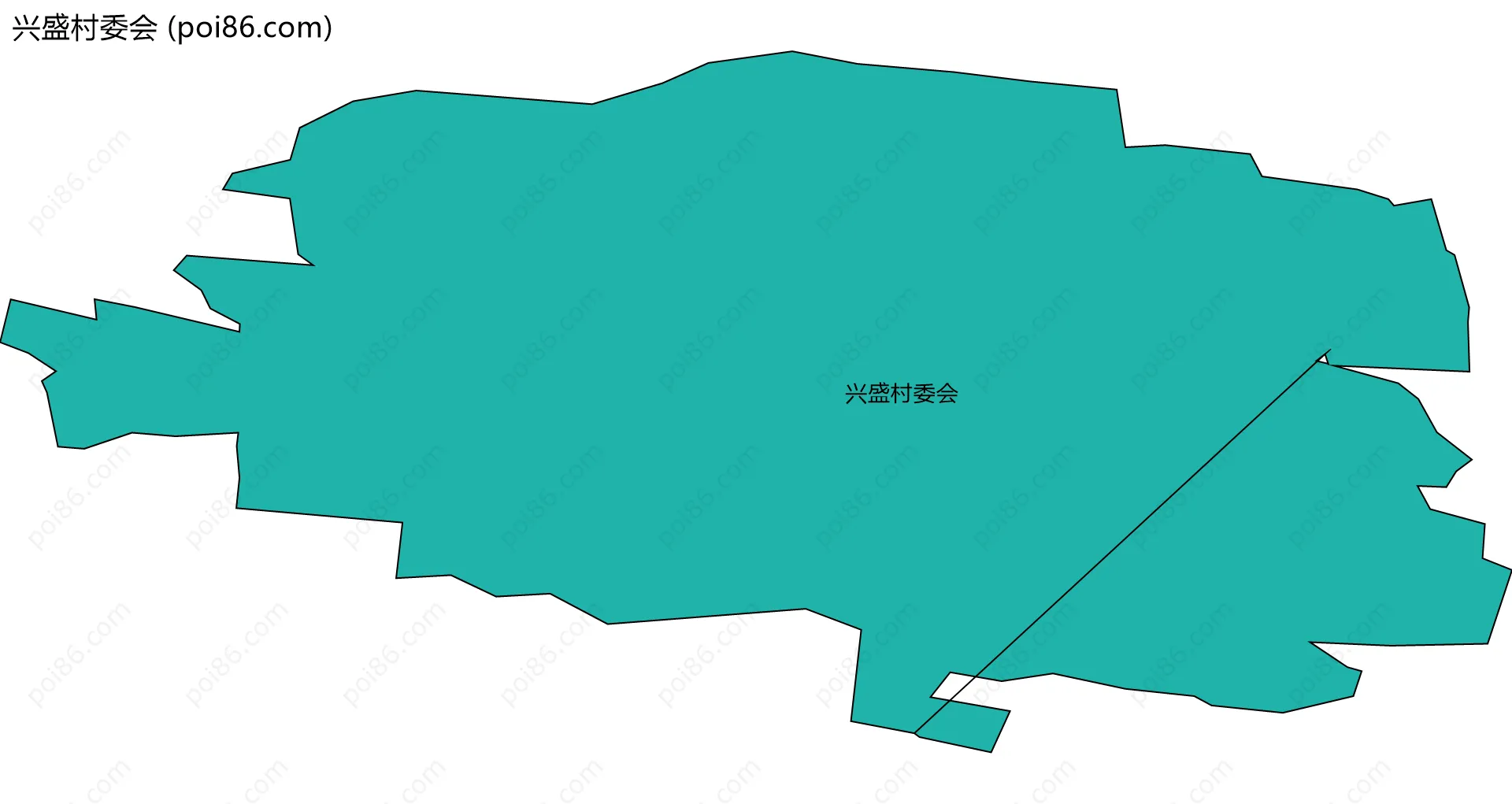 兴盛村委会边界地图