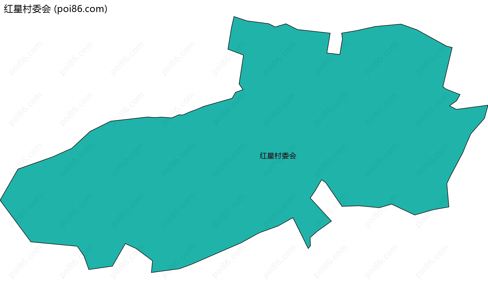 红星村委会边界地图