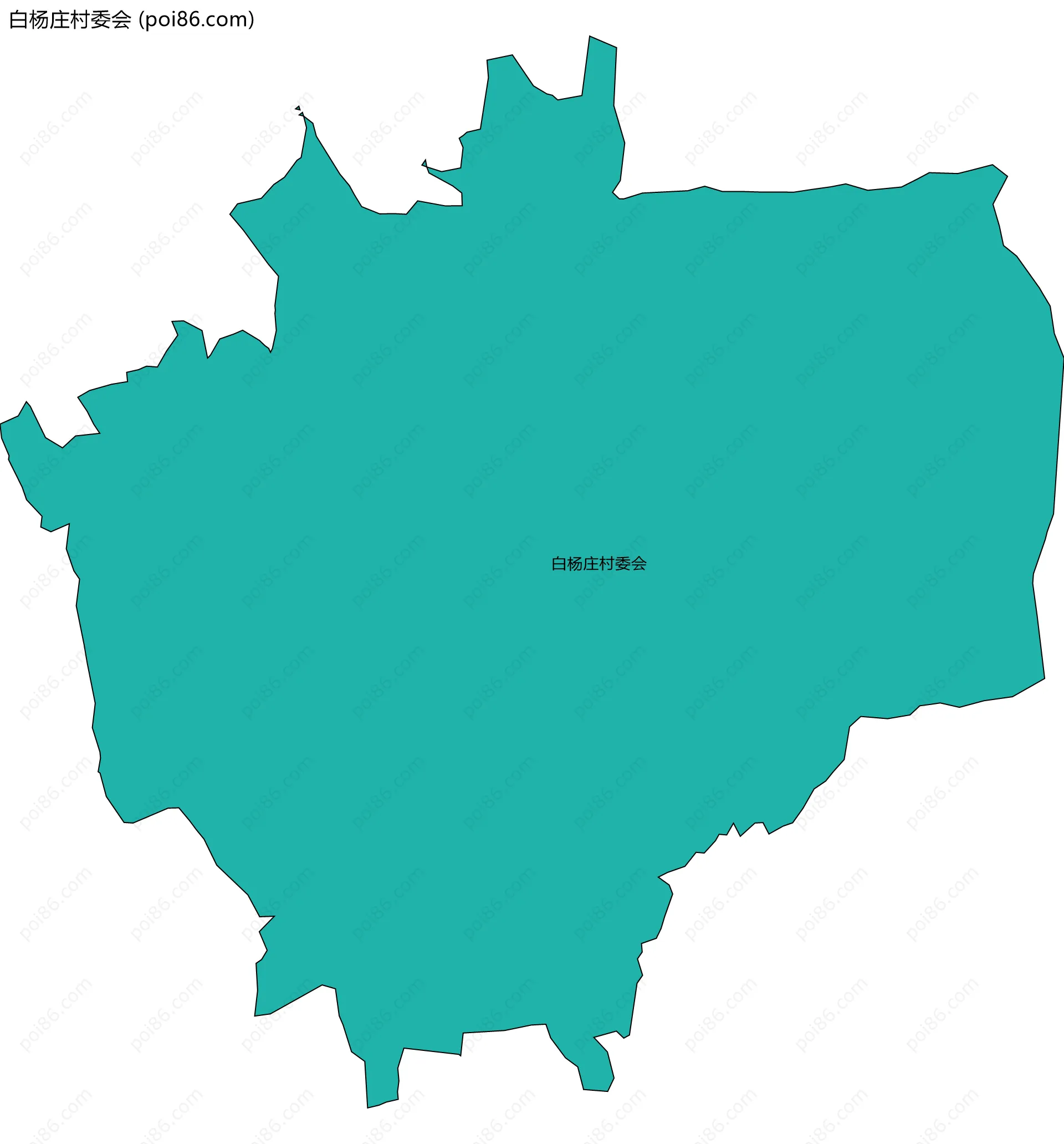 白杨庄村委会边界地图