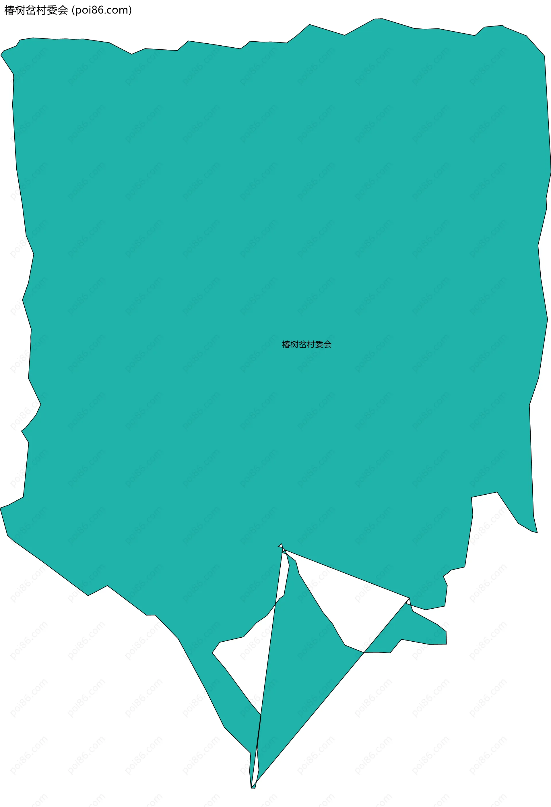 椿树岔村委会边界地图