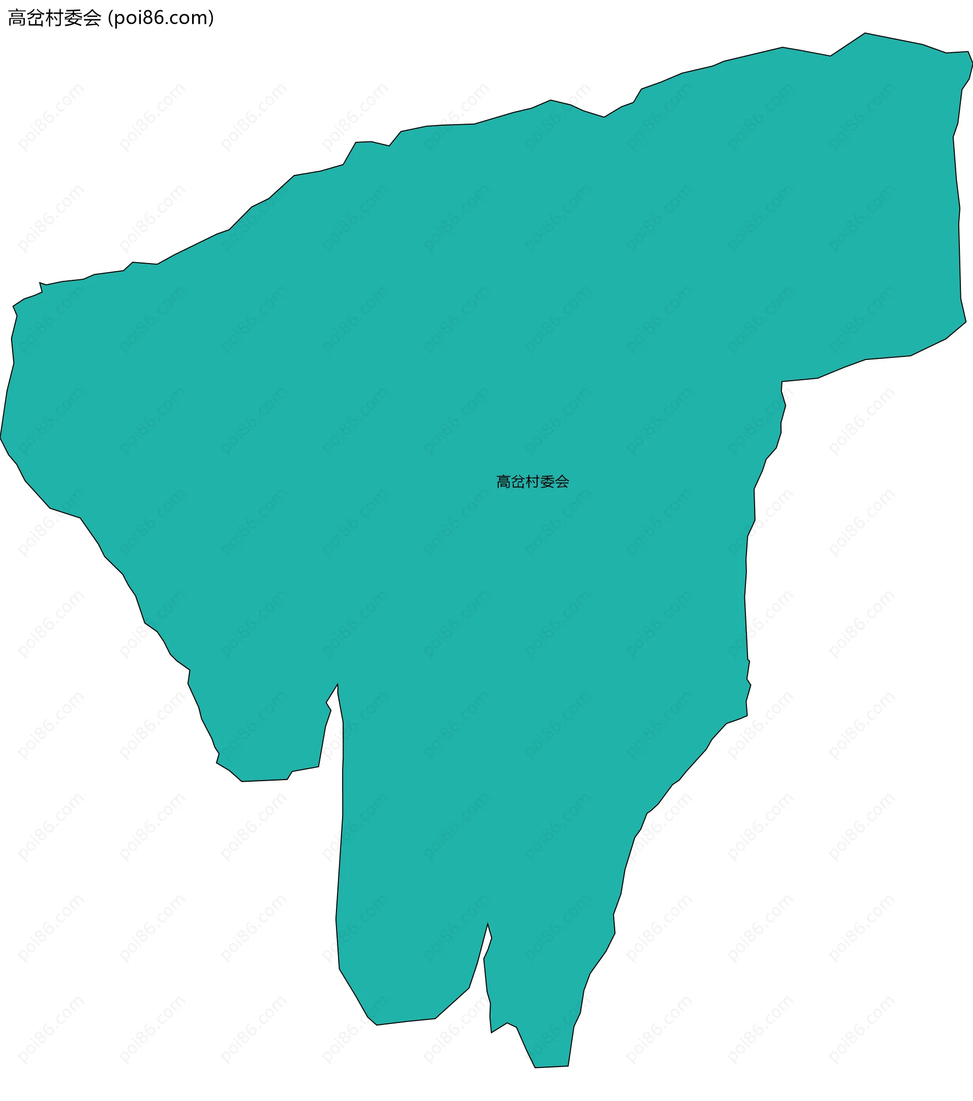 高岔村委会边界地图