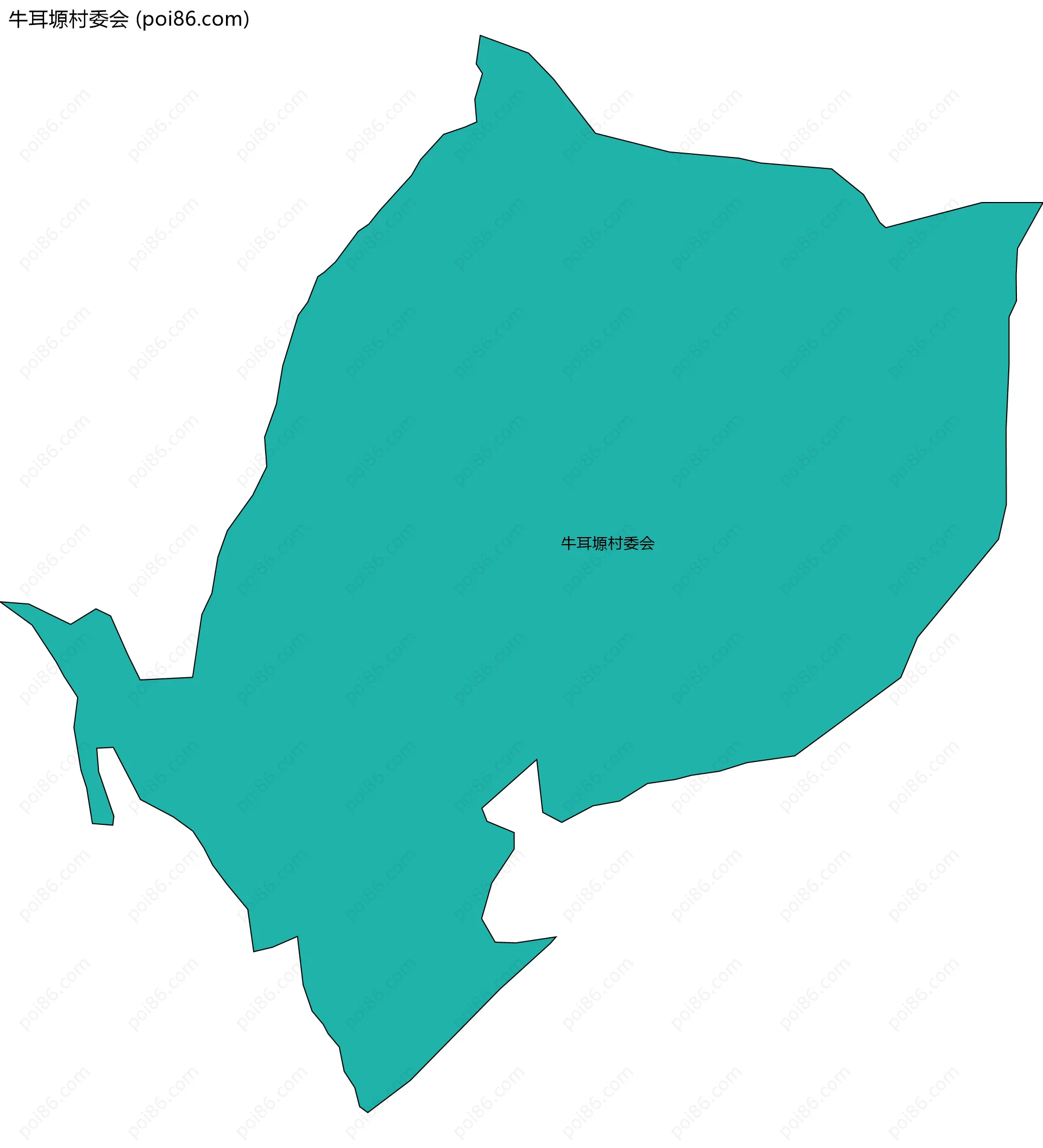 牛耳塬村委会边界地图