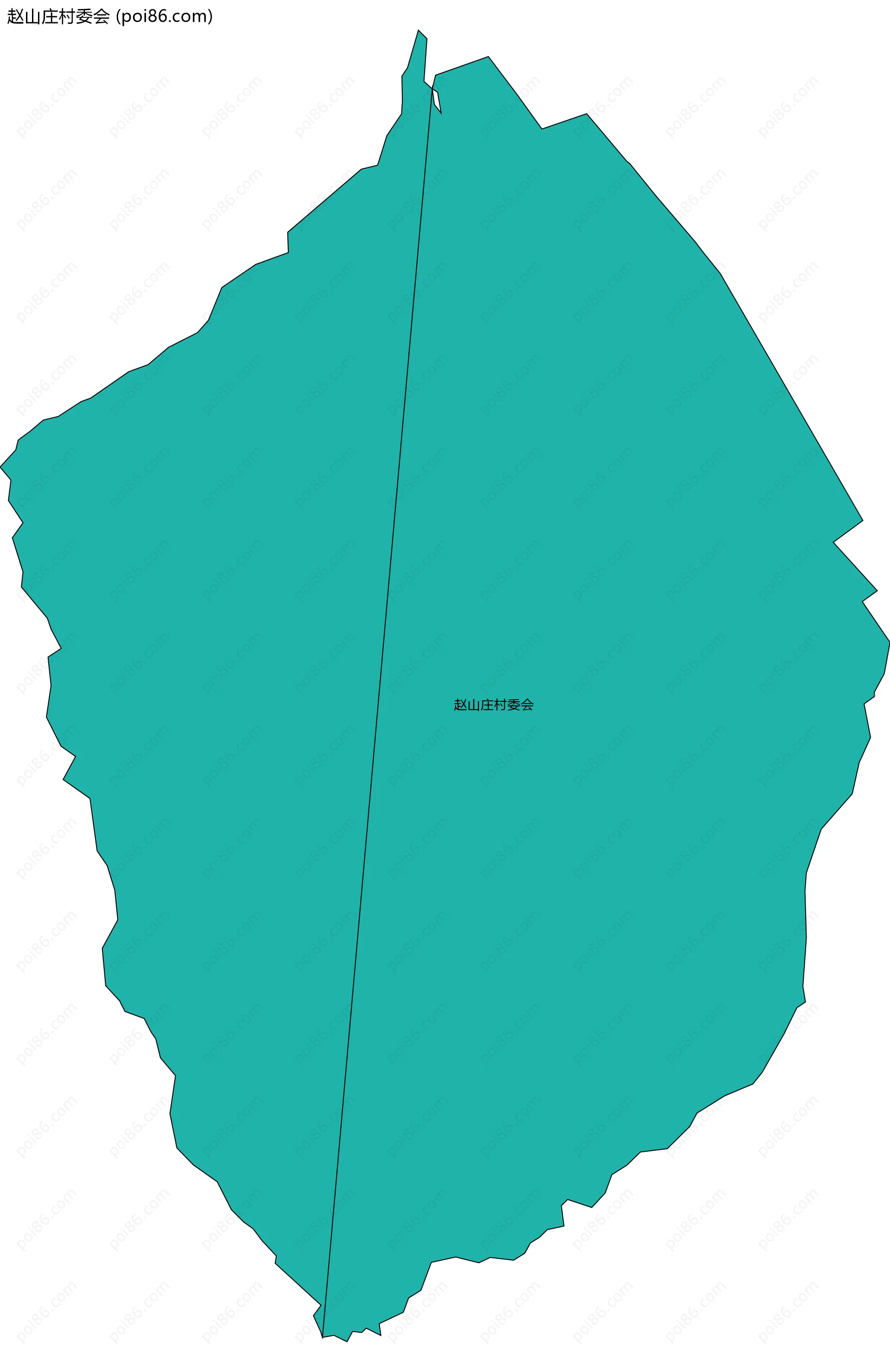 赵山庄村委会边界地图