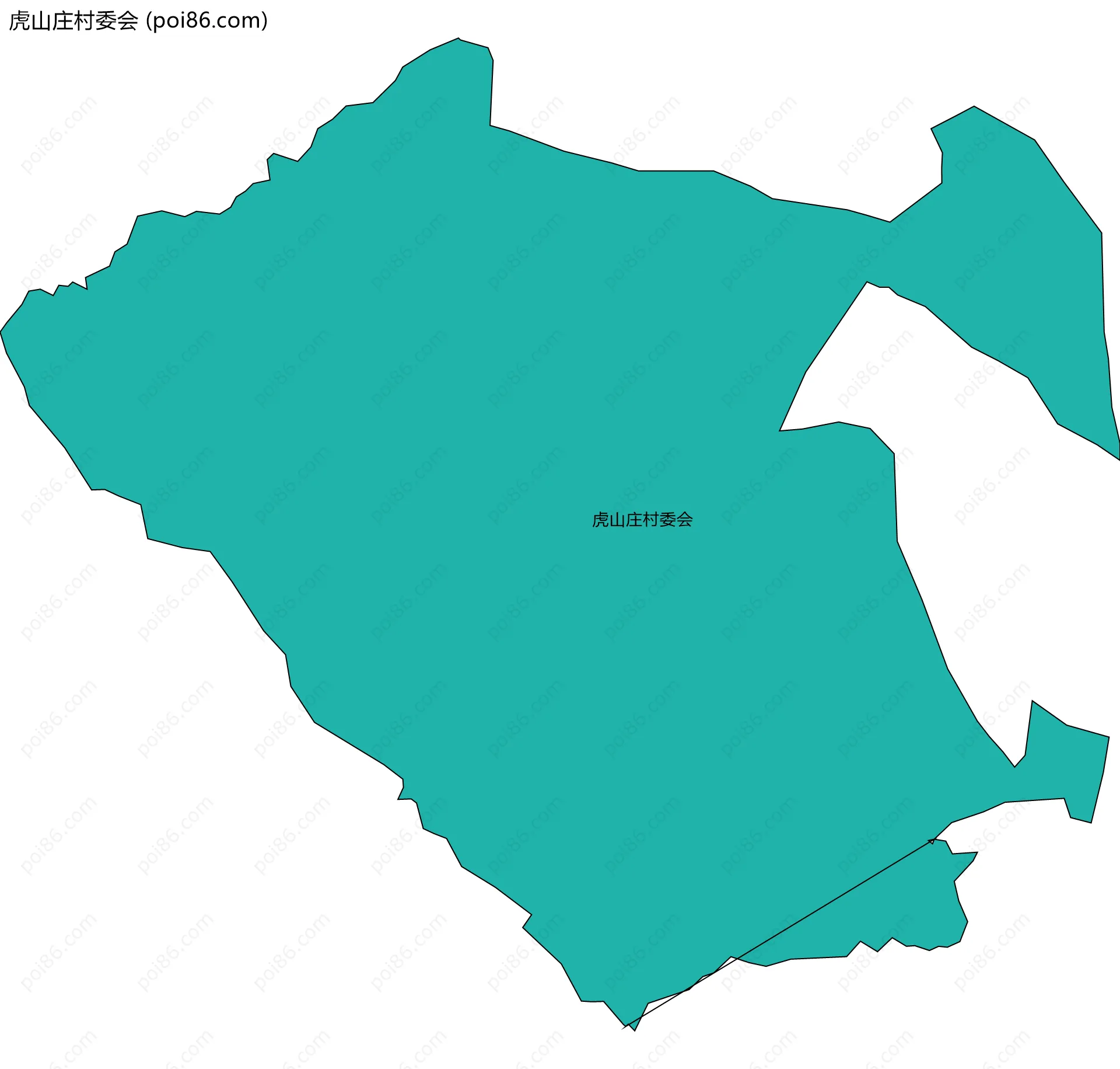 虎山庄村委会边界地图
