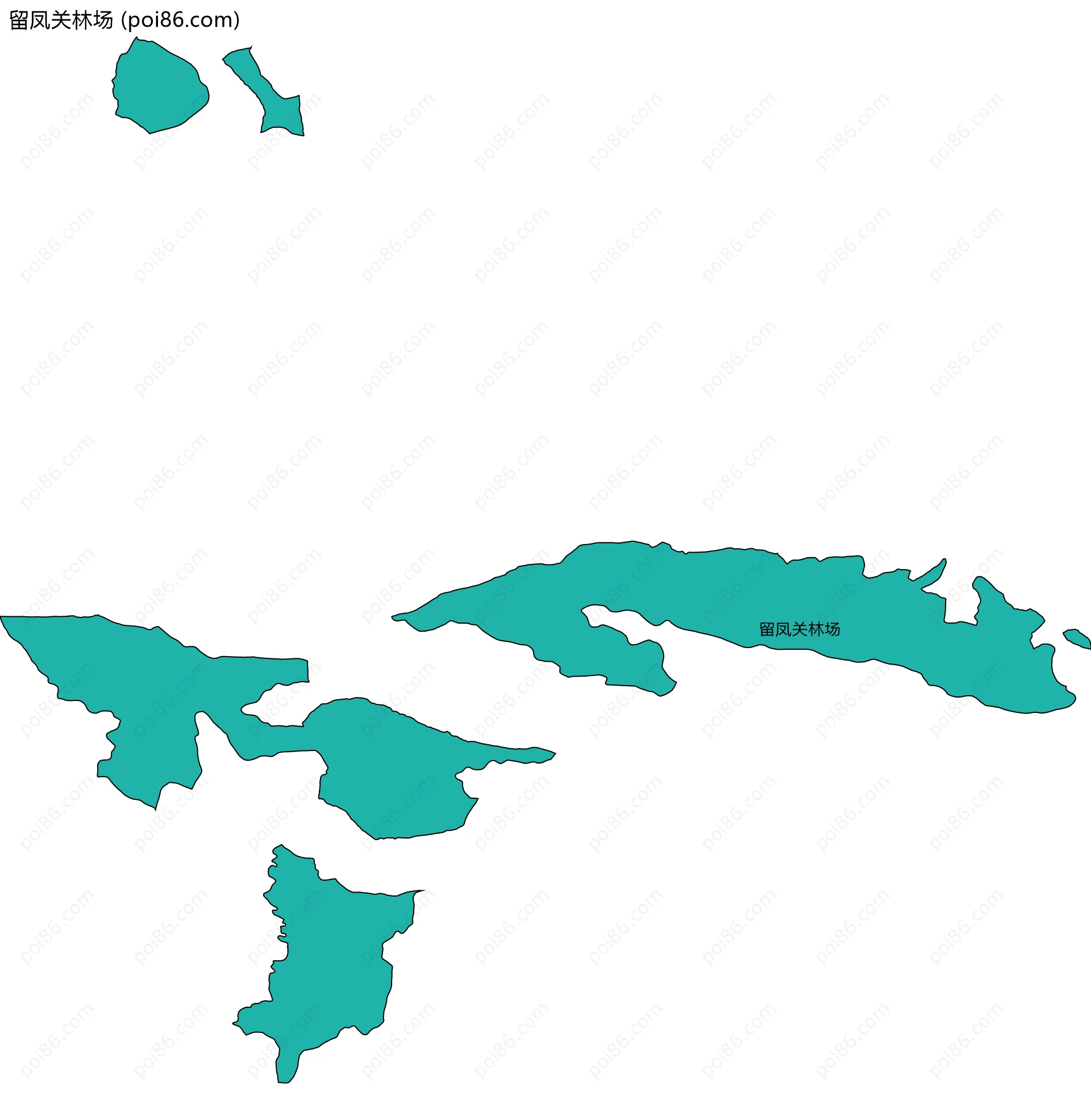 留凤关林场边界地图