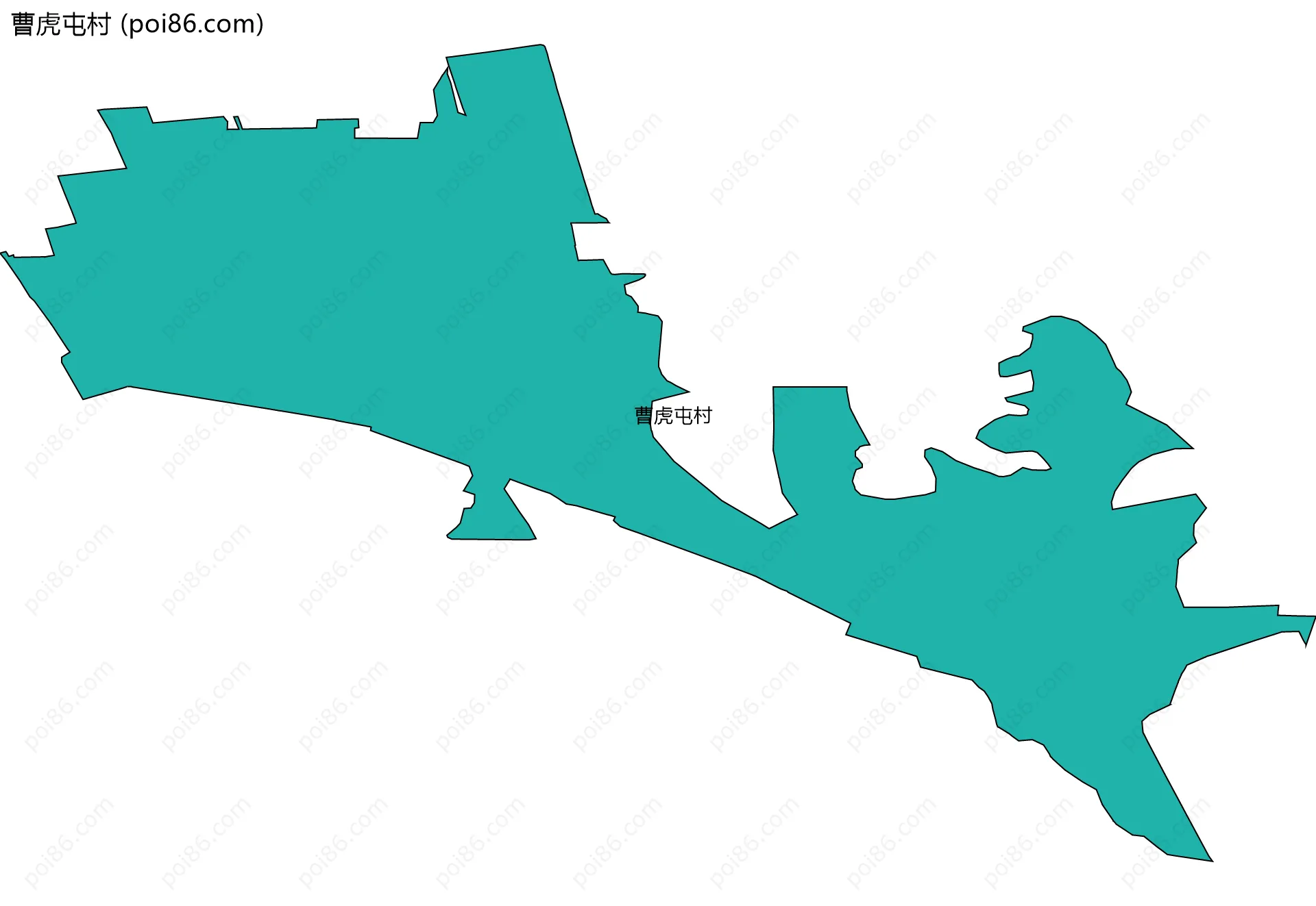 曹虎屯村边界地图