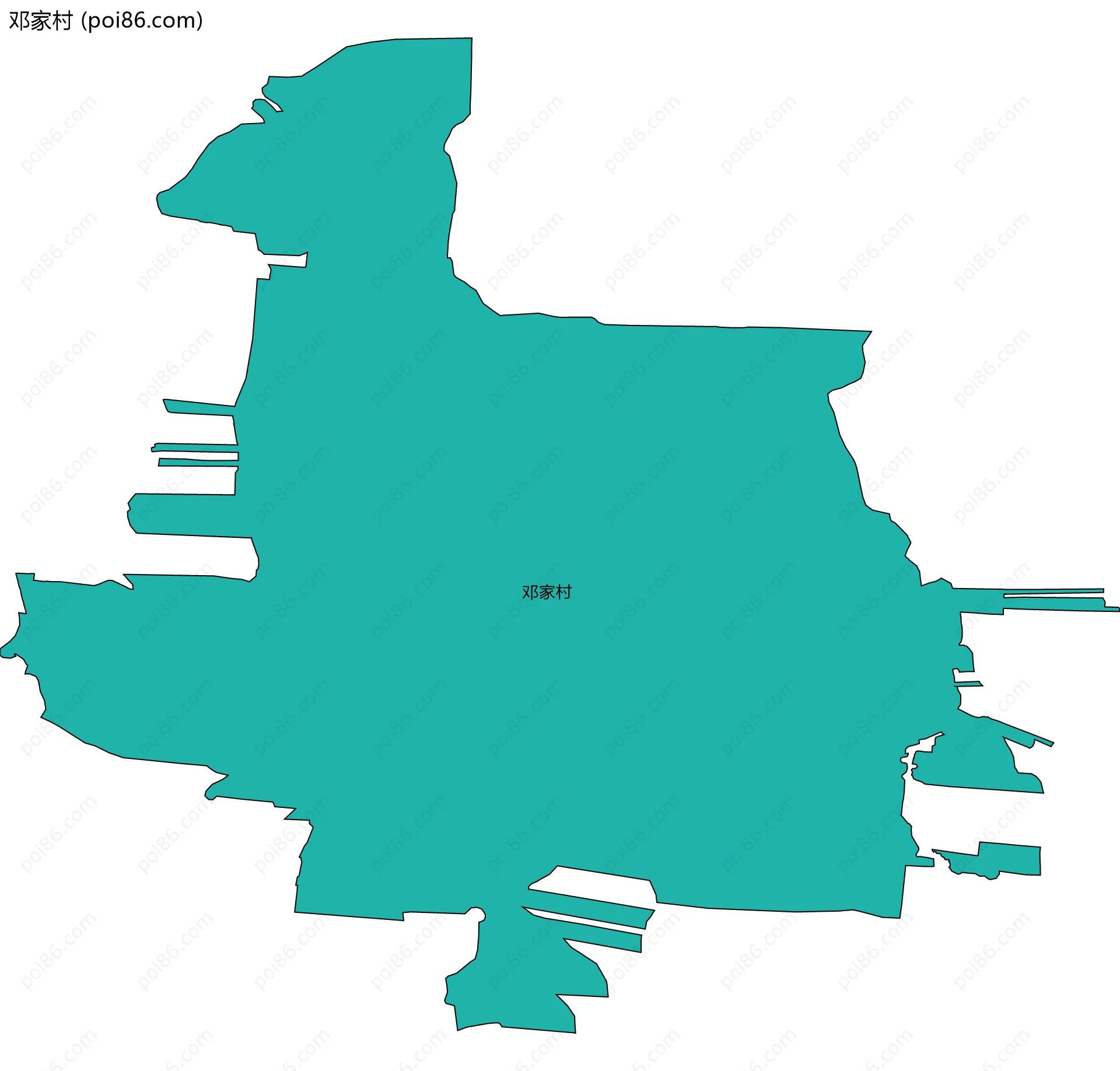 邓家村边界地图