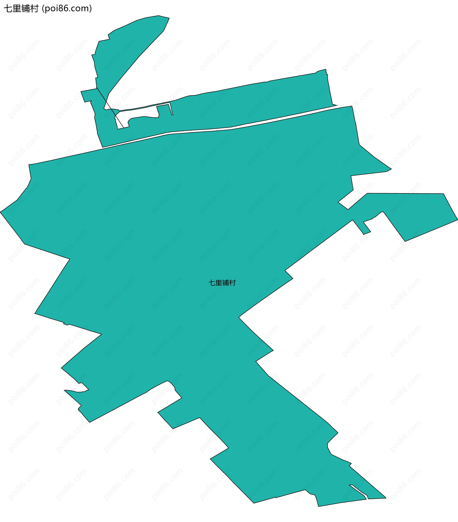 七里铺村边界地图
