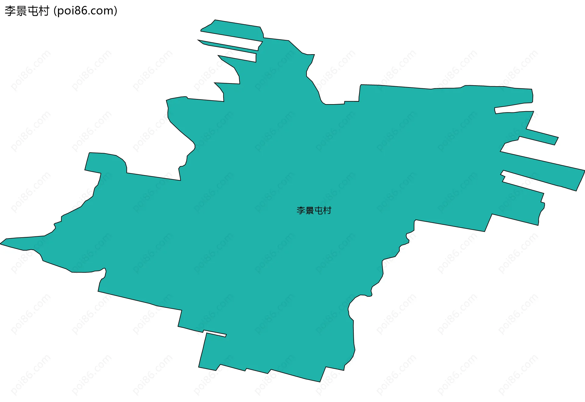 李景屯村边界地图